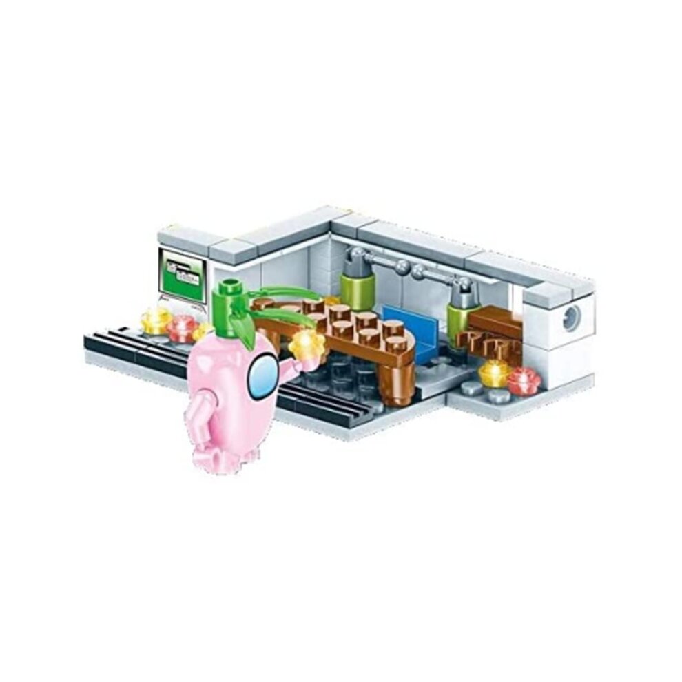 528PCS Among Us Werewolf Kill Games Building Blocks Toys,Space Alien Figures Peluche Gam