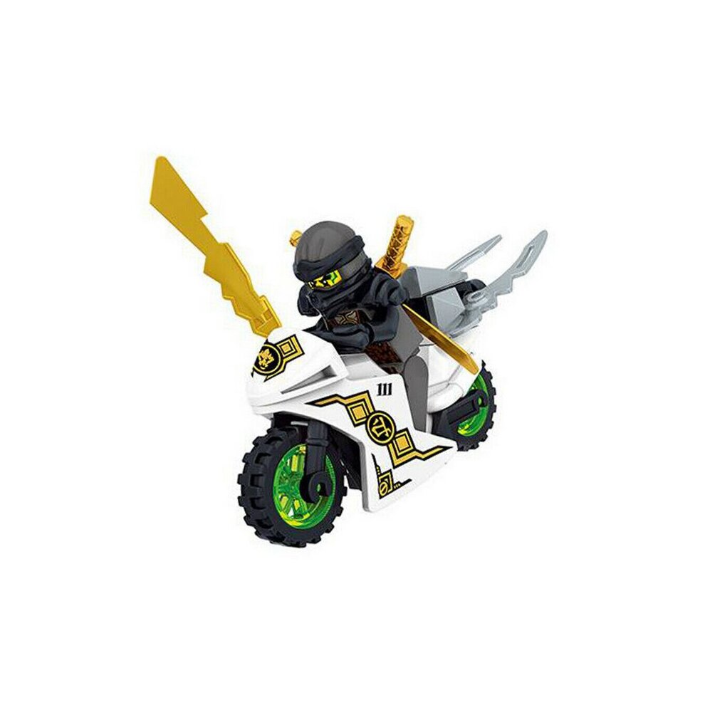 8Pcs Ninjago Motorcycle Minifigures Ninja Mini Figures Fits Blocks Toy