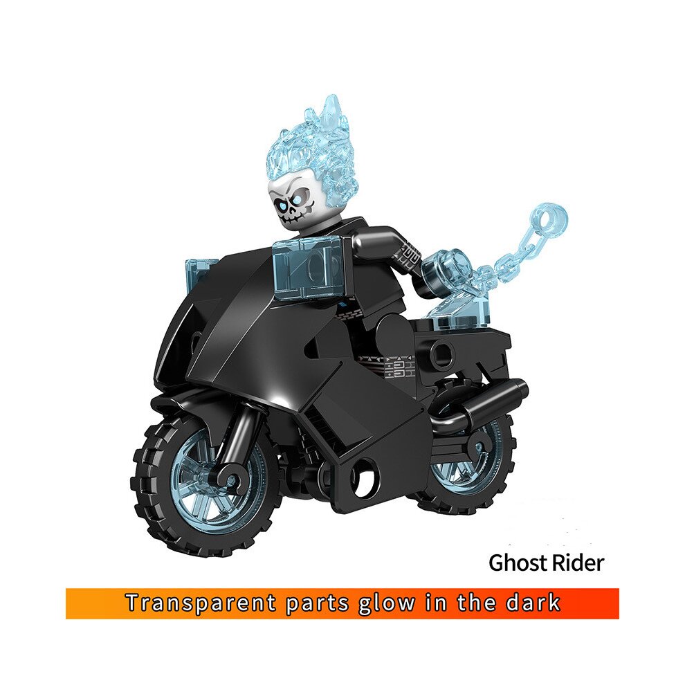 8PCS Ghost Riders Glow At Night Minifigures Toys Fit Lego