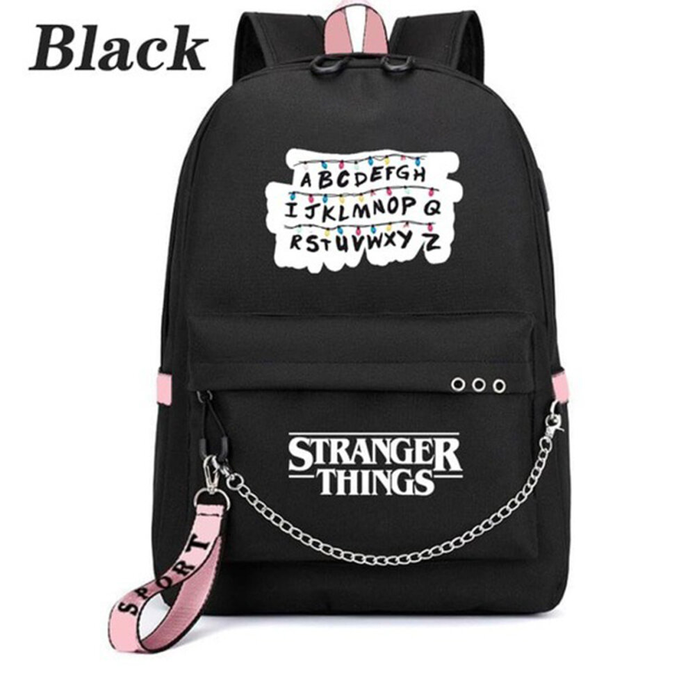 (Stranger Things Backpack F) Stranger Things Backpack School bag Unisex Travel Laptop Backpack