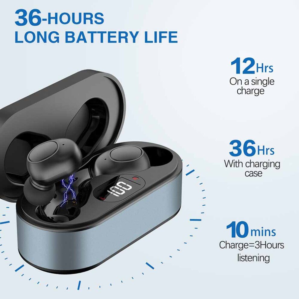 Digital Rechargeable Hearing Aids In-Ear Invisible Sound Voice Amplifier 1Pair