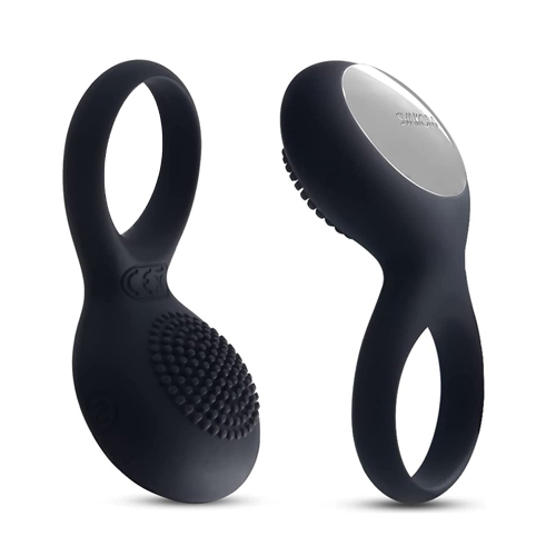 Vibrating Cock Ring Ring for Male Erection Enhancer and Female Clit Stimulation Pleasure Vibrators Sex Toys for Couples Beginner Lovers with Shock Function 5 Vibrator Modes Double Waterproof