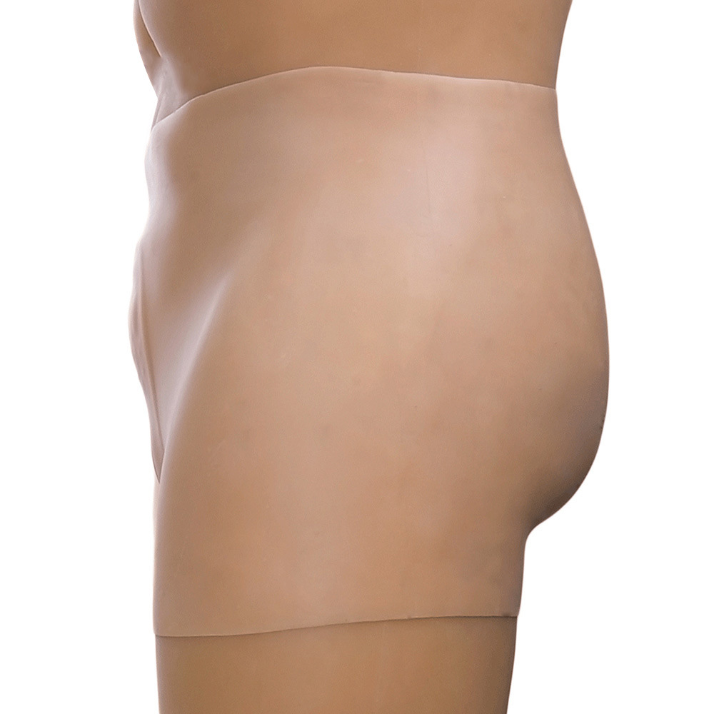 (Flesh Size S) Fake Vagina Pants Pluggable Full Silicone Vagina Shaper Underwear for Crossdresser Transgender Drag Queen Shemale Sex Cosplay