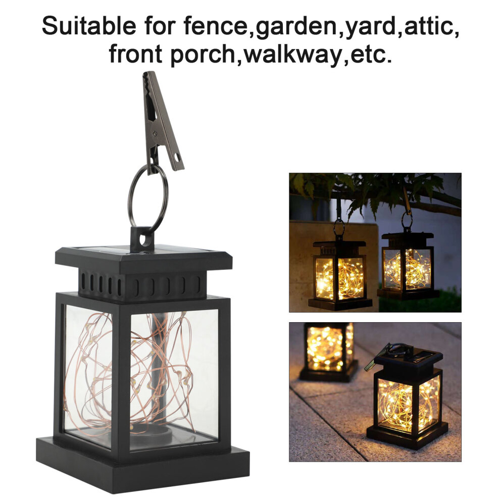 LED Solar Powered Hanging Lantern Lights Outdoor Garden Table Lamp