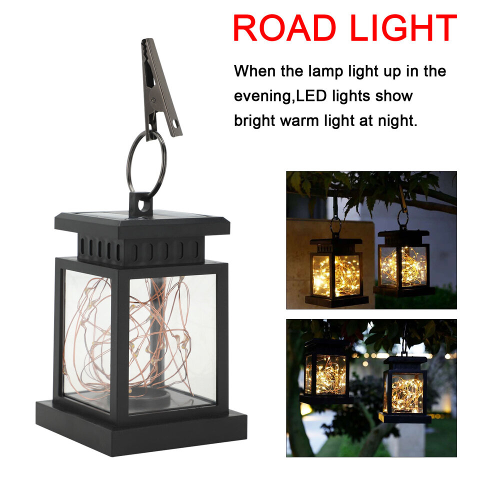 LED Solar Powered Hanging Lantern Lights Outdoor Garden Table Lamp