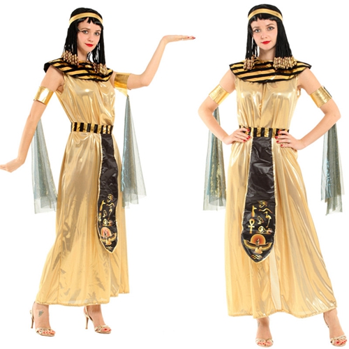 Adults Cleopatra Fancy Dress Egyptian Costume Womens Ladies Egypt Goddess Outfit