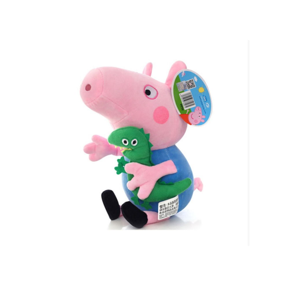(30cm Mummy Pig) Peppa Pig Beanies George Beanie Baby Soft Plush Toy Collectible Cuddly Stuffed Teddy Mummy Daddy Doll Toys