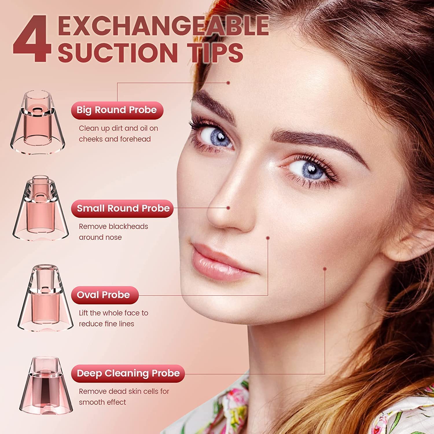 Blackhead Remover Vacuum Electric Pore Suction Remover Tools Acne Comedone Extractor Tool