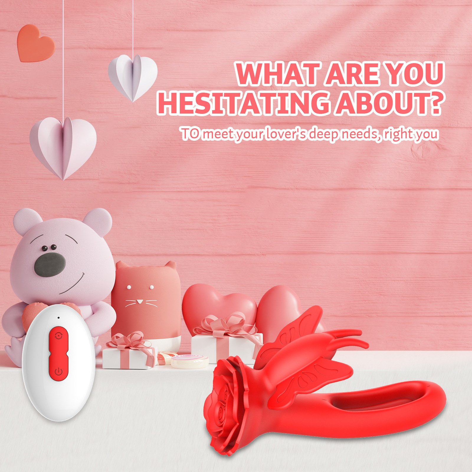 (Red) Wearable Vibrator Adult Sex Toys for Women G Spot Vibrators Nipples Anal Sex Toys