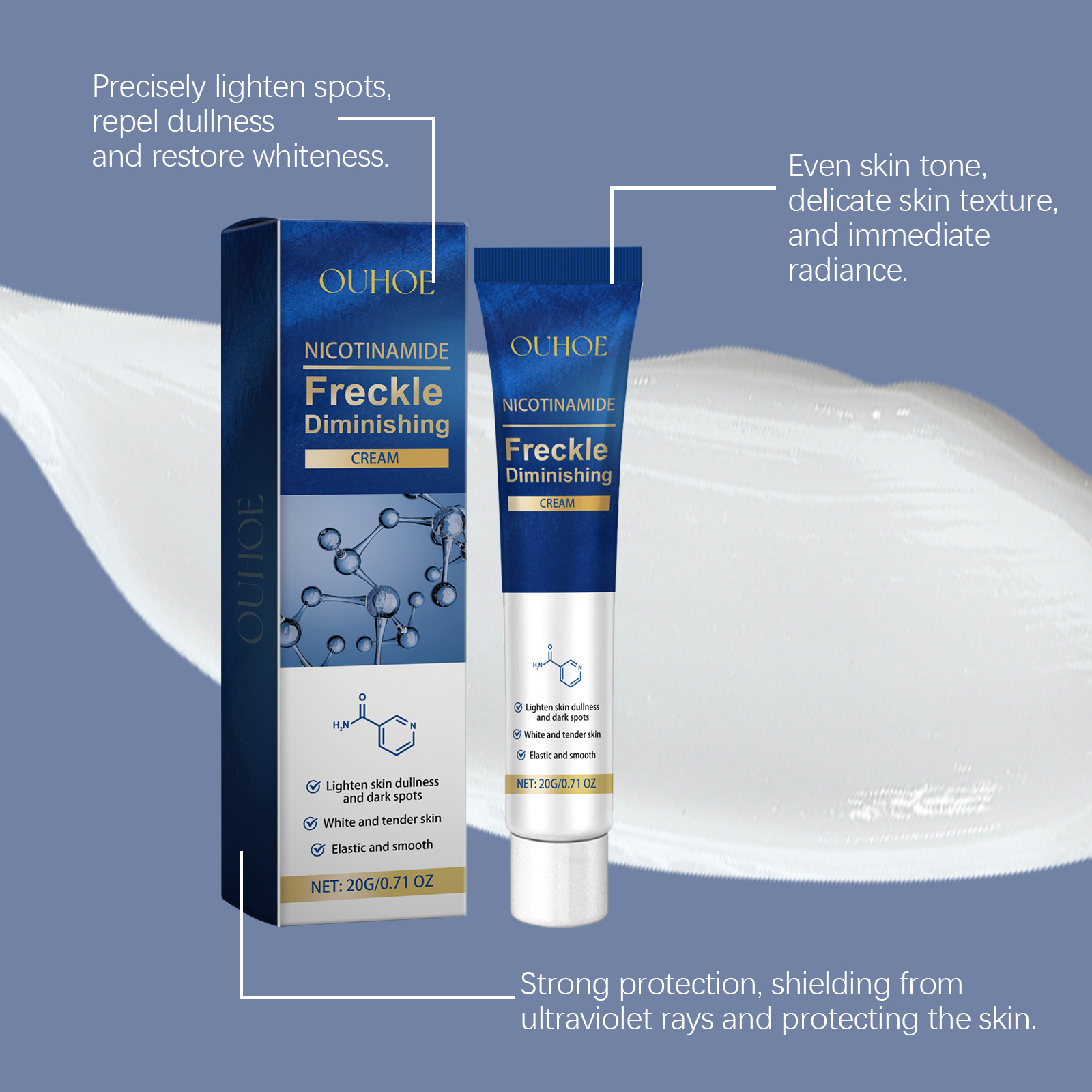 OUHOE Freckle Remover Cream Face Removing Dark Spot Melasma Chloasma Senile Plaques Sunburn Cyasma Chorioplaque Freckle