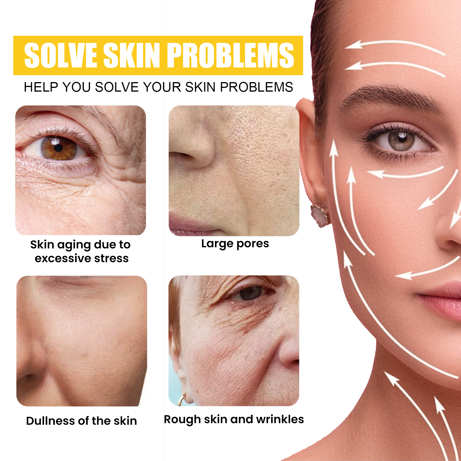 Retinol Anti Wrinkle Essence Instant Wrinkle Remover Face Serum Anti Aging Lifting Firming Fade Fine Lines Improves Skin Dullness Moisturize Beauty
