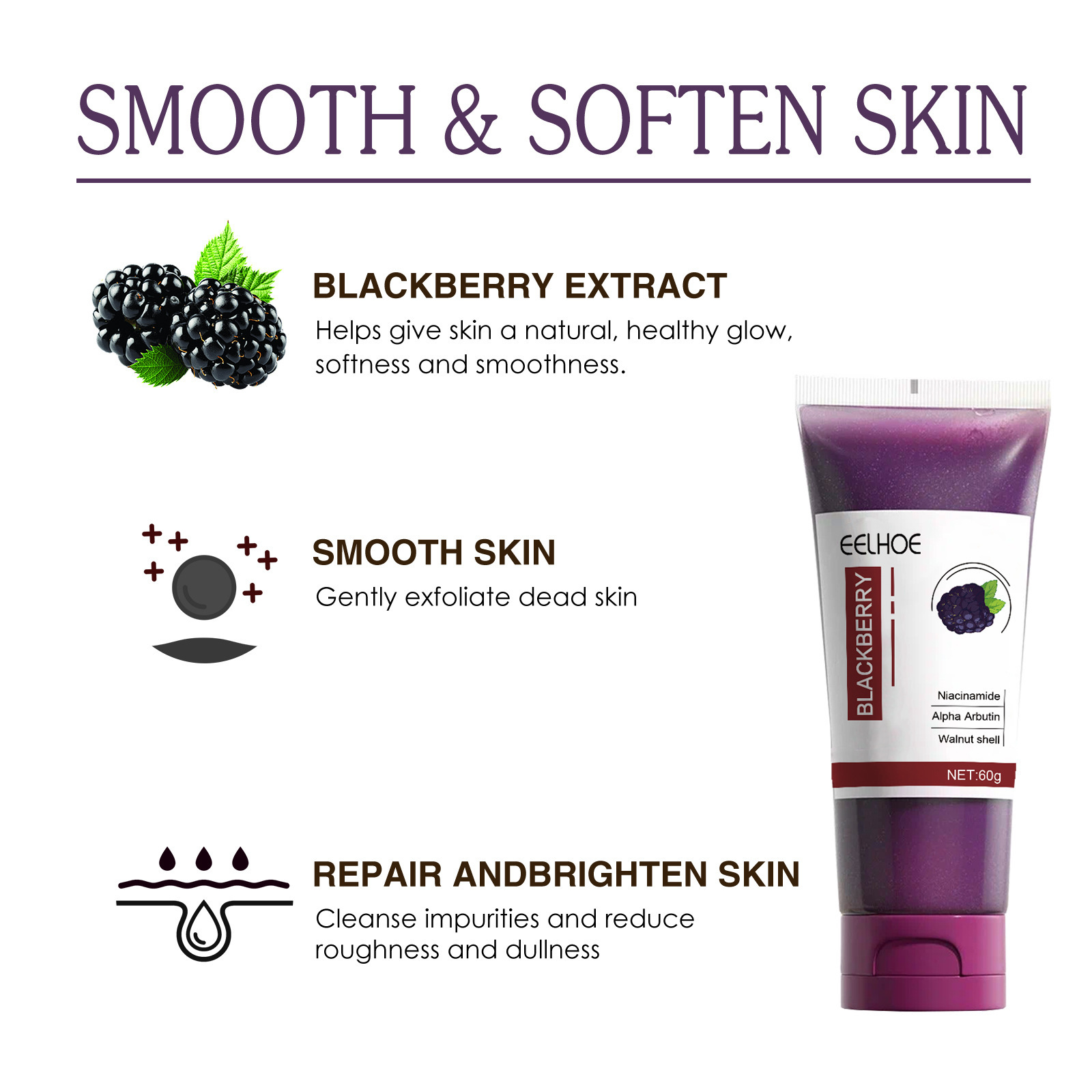 Nicotinamide Body Scrub Body Wash Body Cleansing Dead Skin Body Care For Women