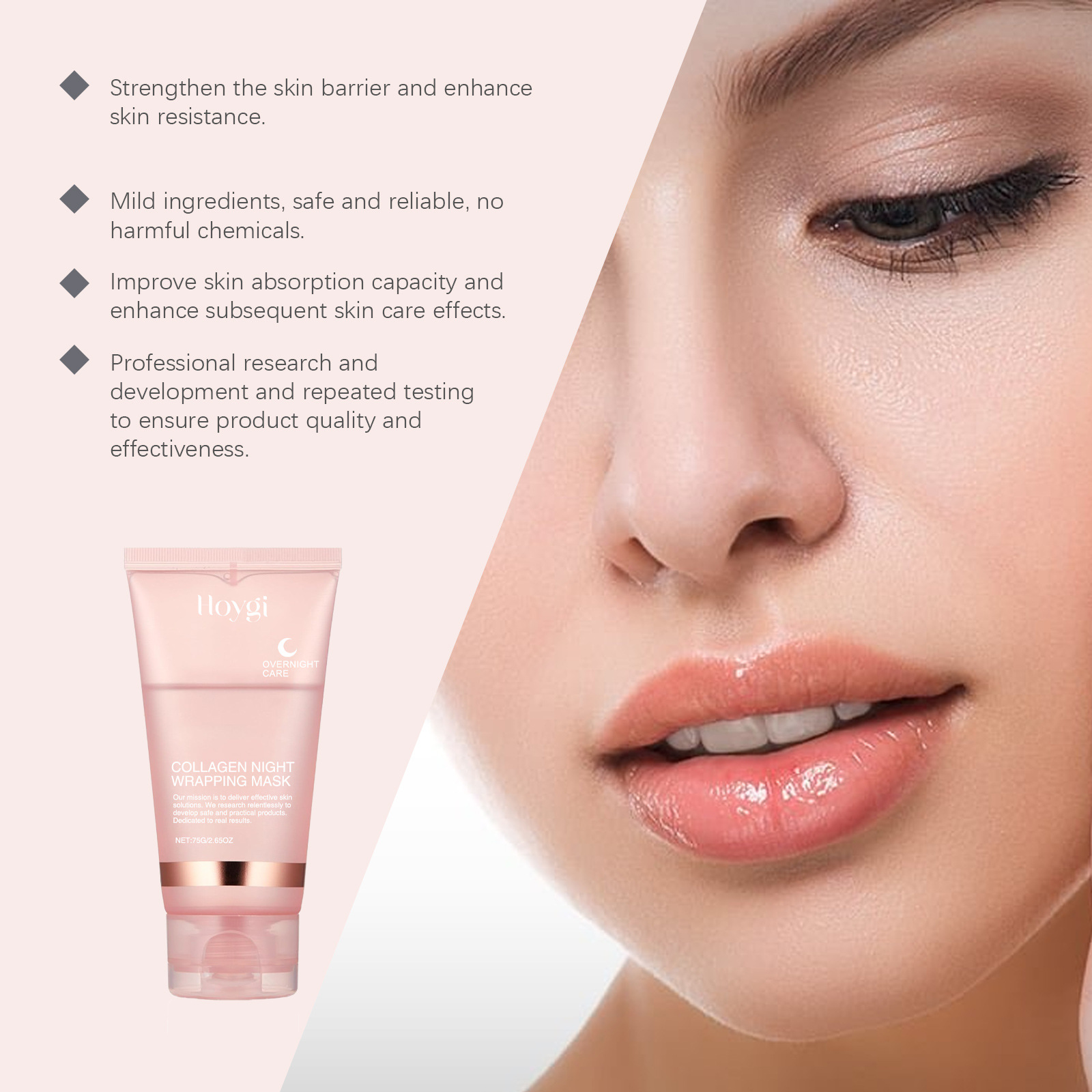 (1 PC) Collagen Exfoliating Mask Peel Off Mask Night Wrapping Mask Firming Mask Daily Facial Skin Care Products Deep Cleansing Peeling Mask Skin Nourishing