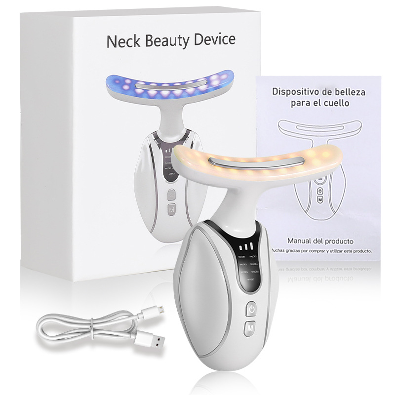 Facial Massager EMS Microcurrent Neck Lifting Beauty Device 7 Colors Light Wrinkles Removal Anti Aging Firming Multifunction Skin Care