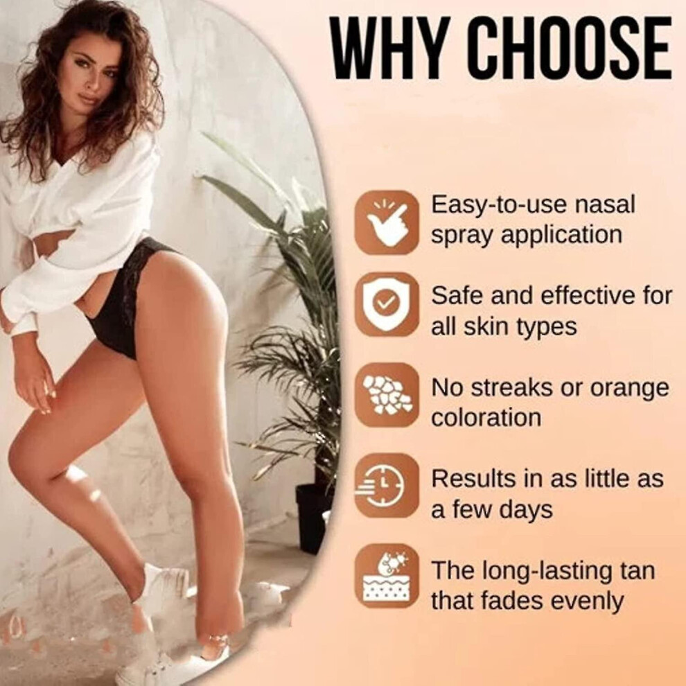 3pcs Tanning Nasal Spray, Tanning Sunless Spray,deep Tanning Dry Spray