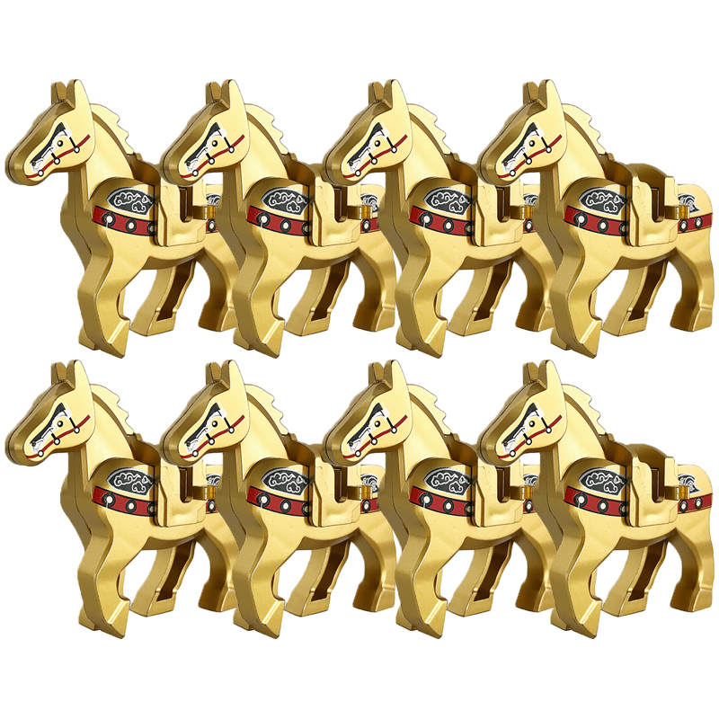 (Style J) Medieval Military Building Blocks Cavalry Regiment Knight Horse Animal Accessories Set Mini Bricks Buy Goods Boy Toy Gift
