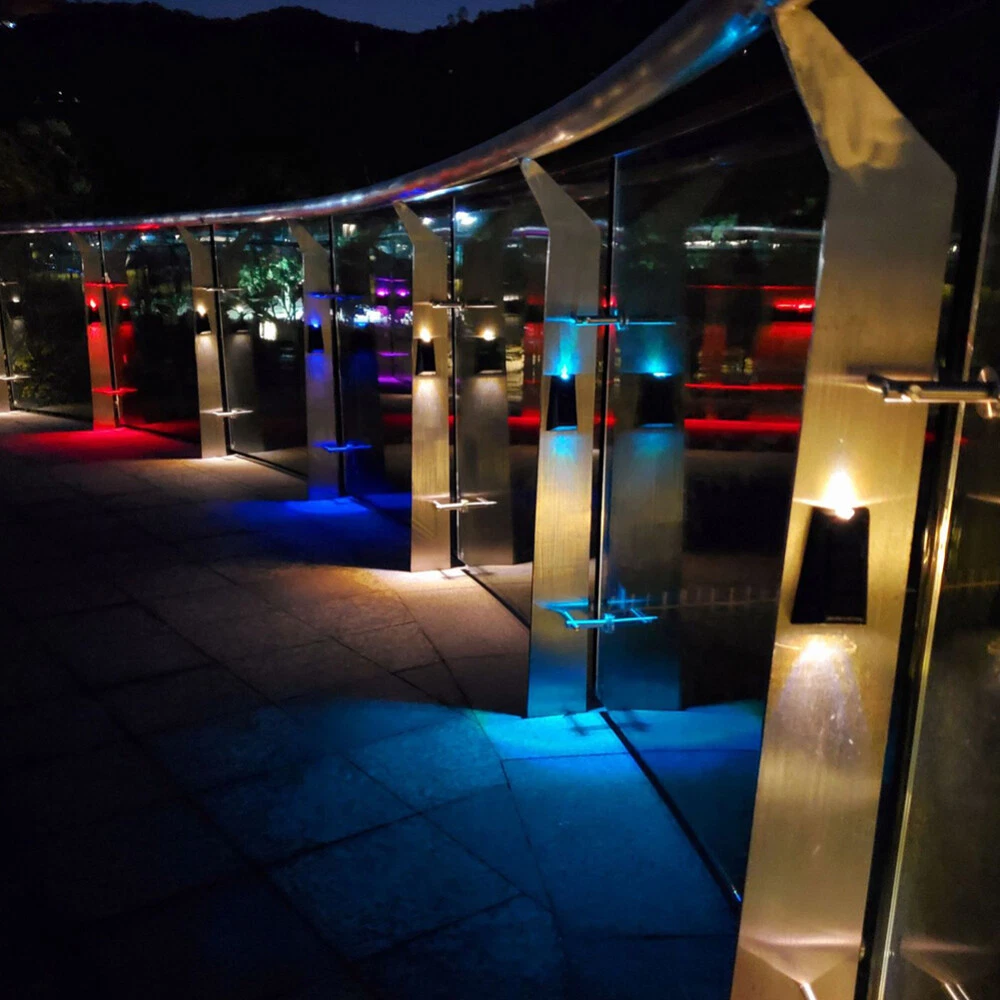 (2 colors)  LED Solar Wall Light Outdoor Fence Garden Sconce Waterproof Porch Lighting Lamp