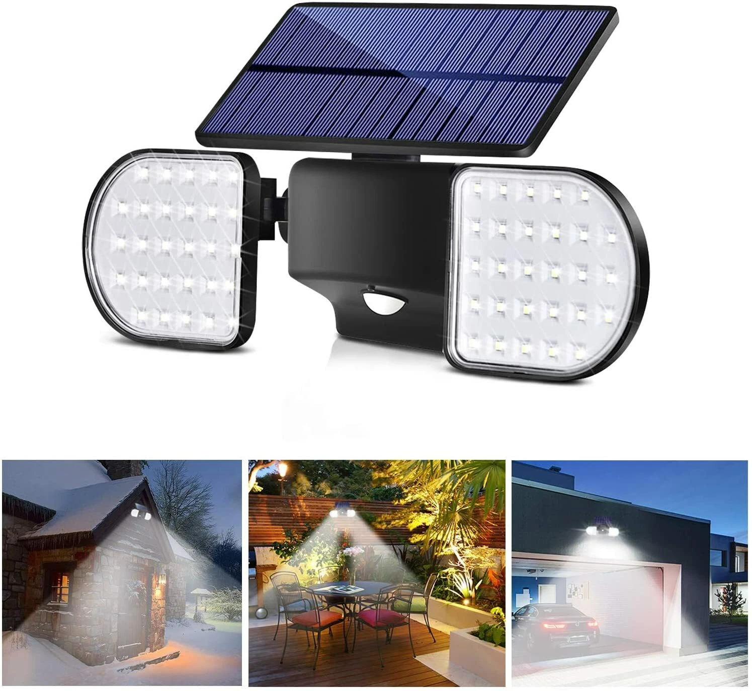 Solar Motion Lights Outdoor 56 LED Motion Sensor Security Solar Flood Lights