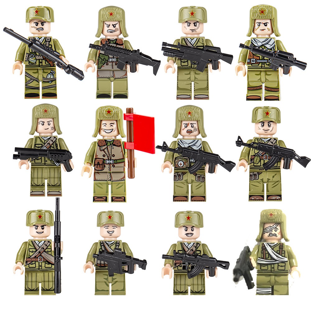 Forces Soldiers Minifigures Army Troopers Building Blocks Kid Toys Fit Lego