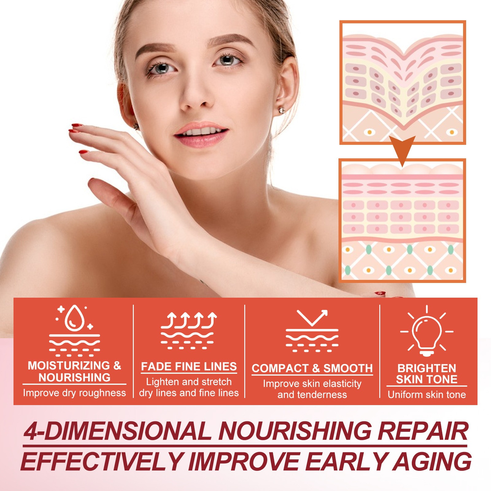 Retinol Face Cream For Gentle Moisturizing Brightening And Smoothing Skin Daily Nourishing Treatment