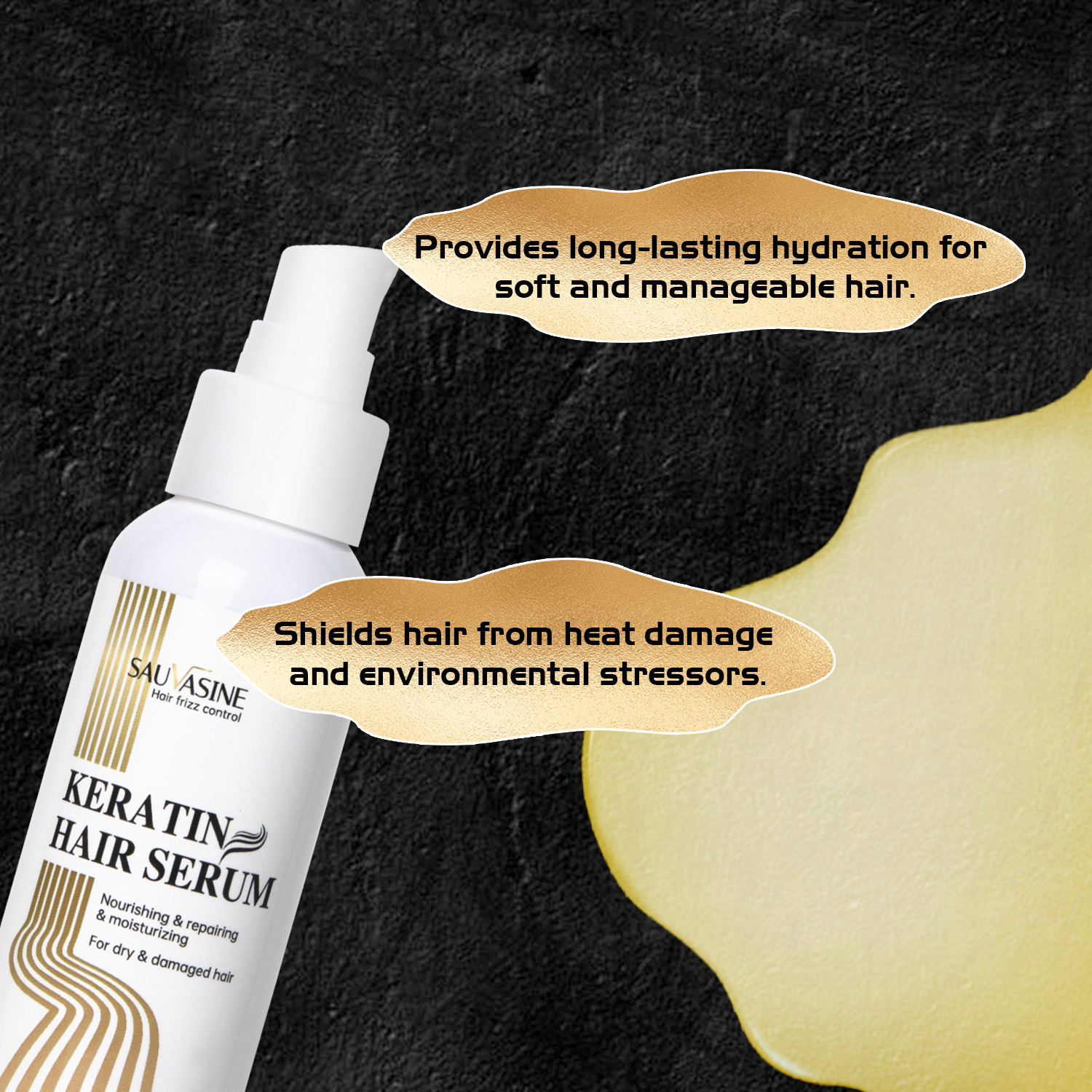 Keratin Hair Repair Essence Smoothing Frizz Control Strengthening For Dry Damaged Hair Daily Nourishing Treatment 100ml