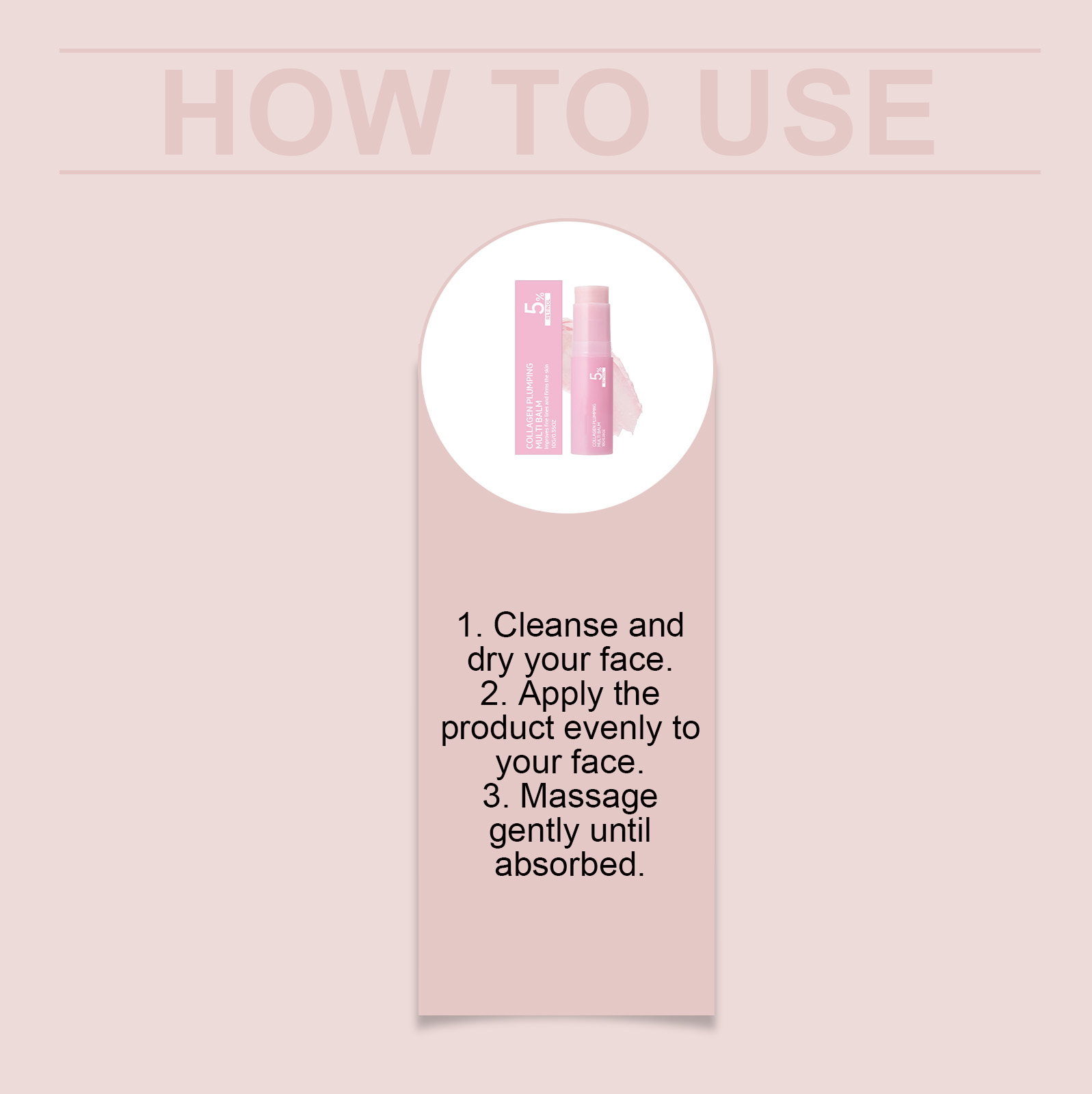 Pink Light Moisturizing Stick Hydrate Soft Smooth Elastic Dry Face Neck