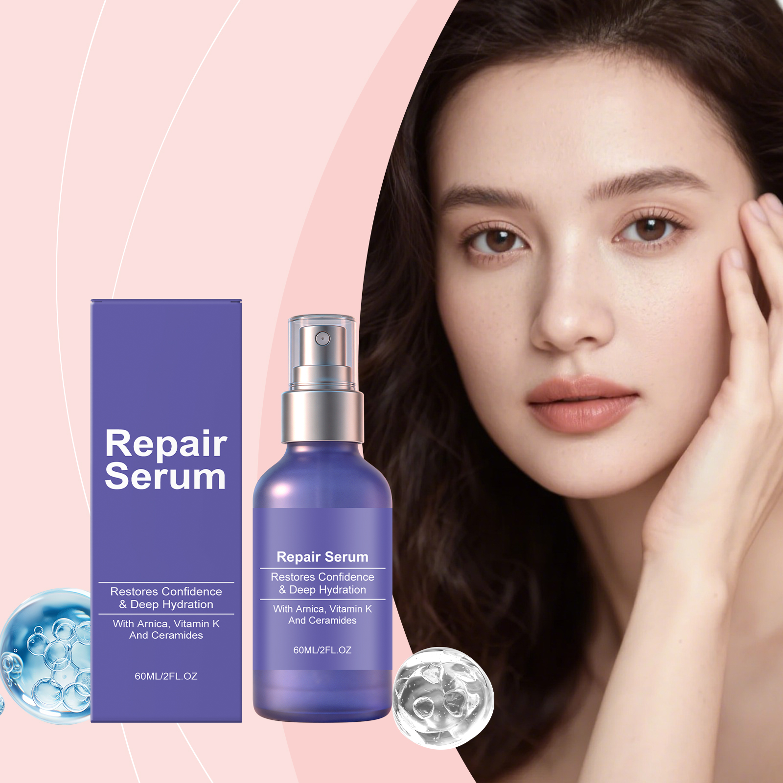 Facial Moisturizing Essence Fine Light Texture Non Sticky Fast Absorbing Keep Hydrated Plump Skin Care