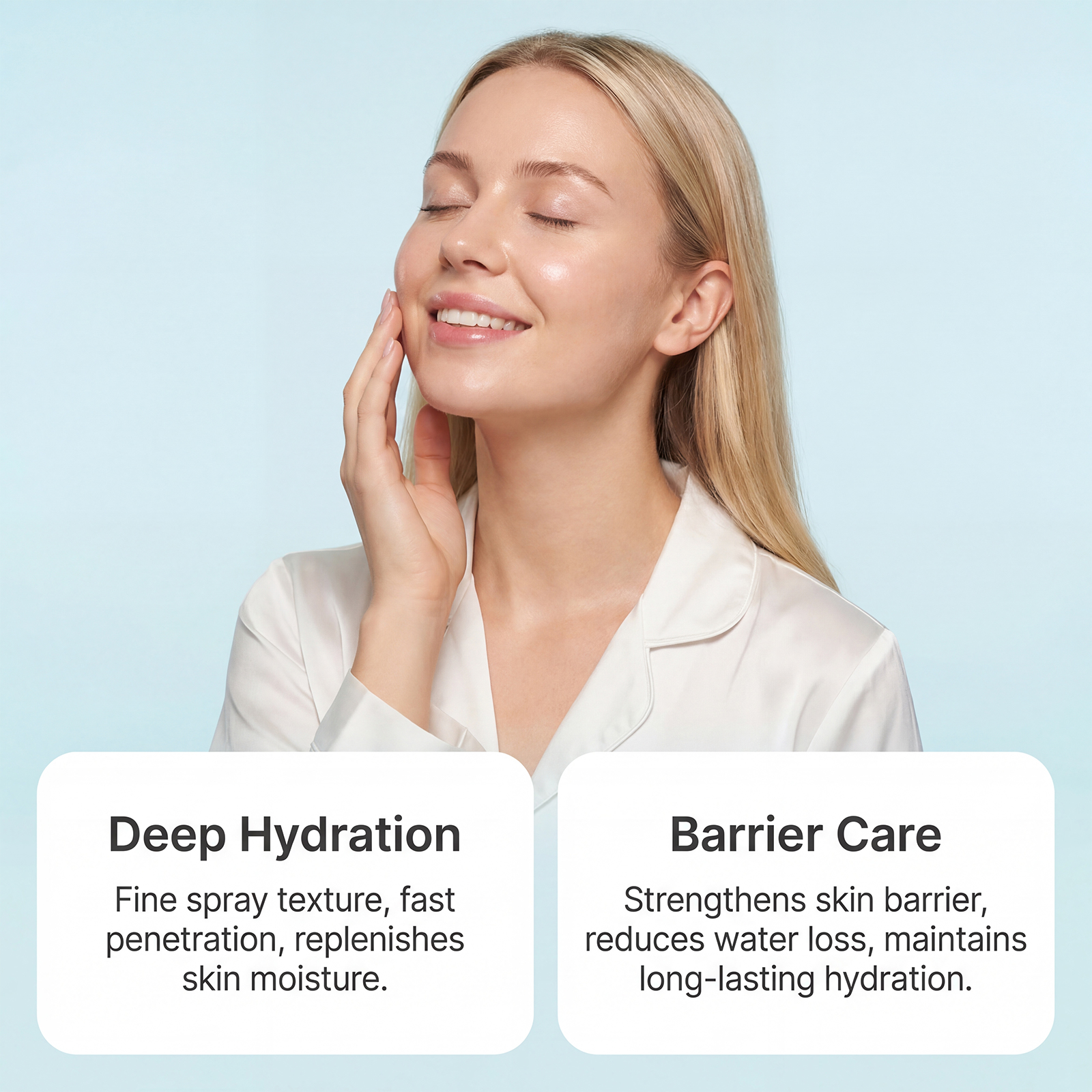 Facial Moisturizing Essence Fine Light Texture Non Sticky Fast Absorbing Keep Hydrated Plump Skin Care
