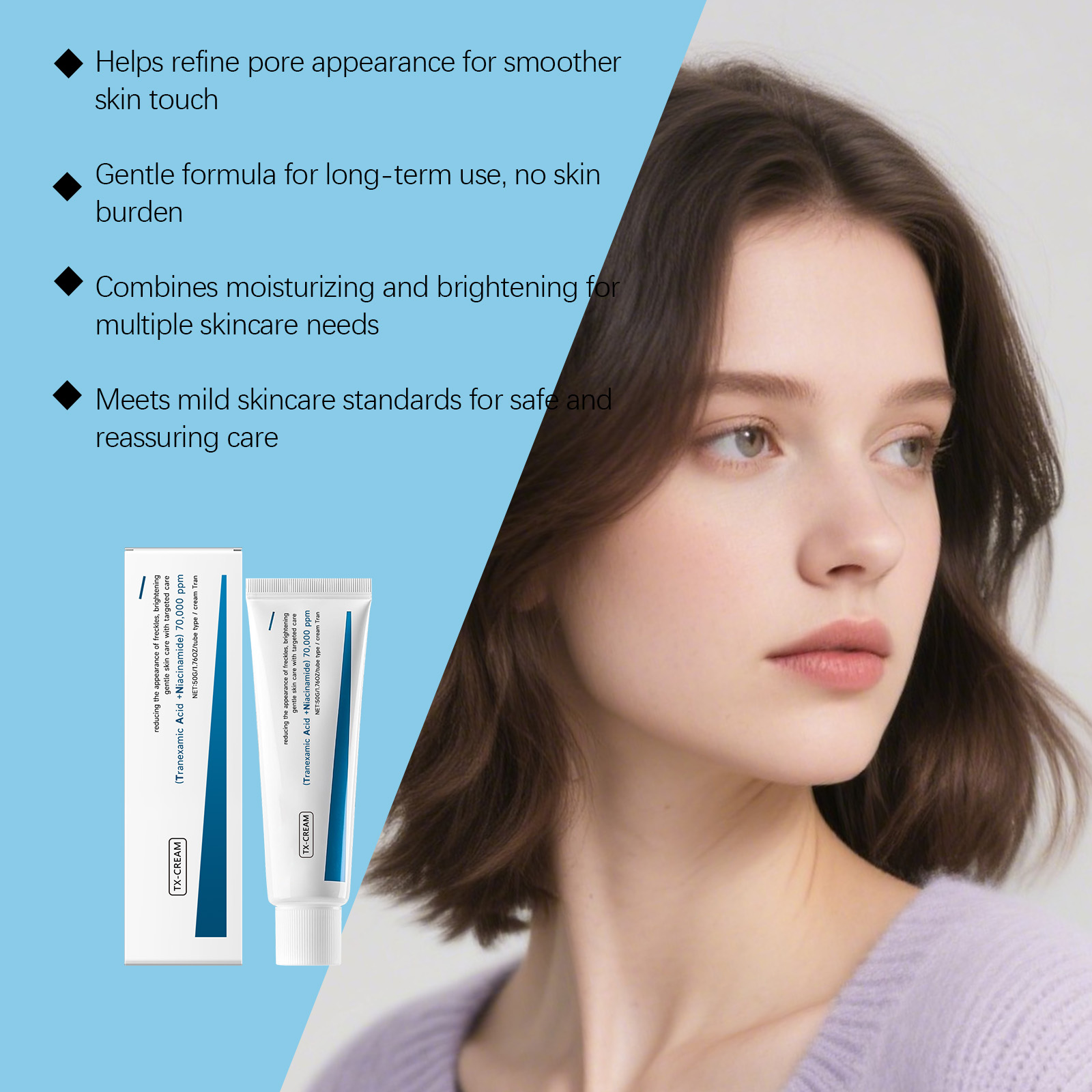 Facial Moisturizing Cream Mild Formula Smooth Delicate Fit All Skin Types Daily Face Care Lotion