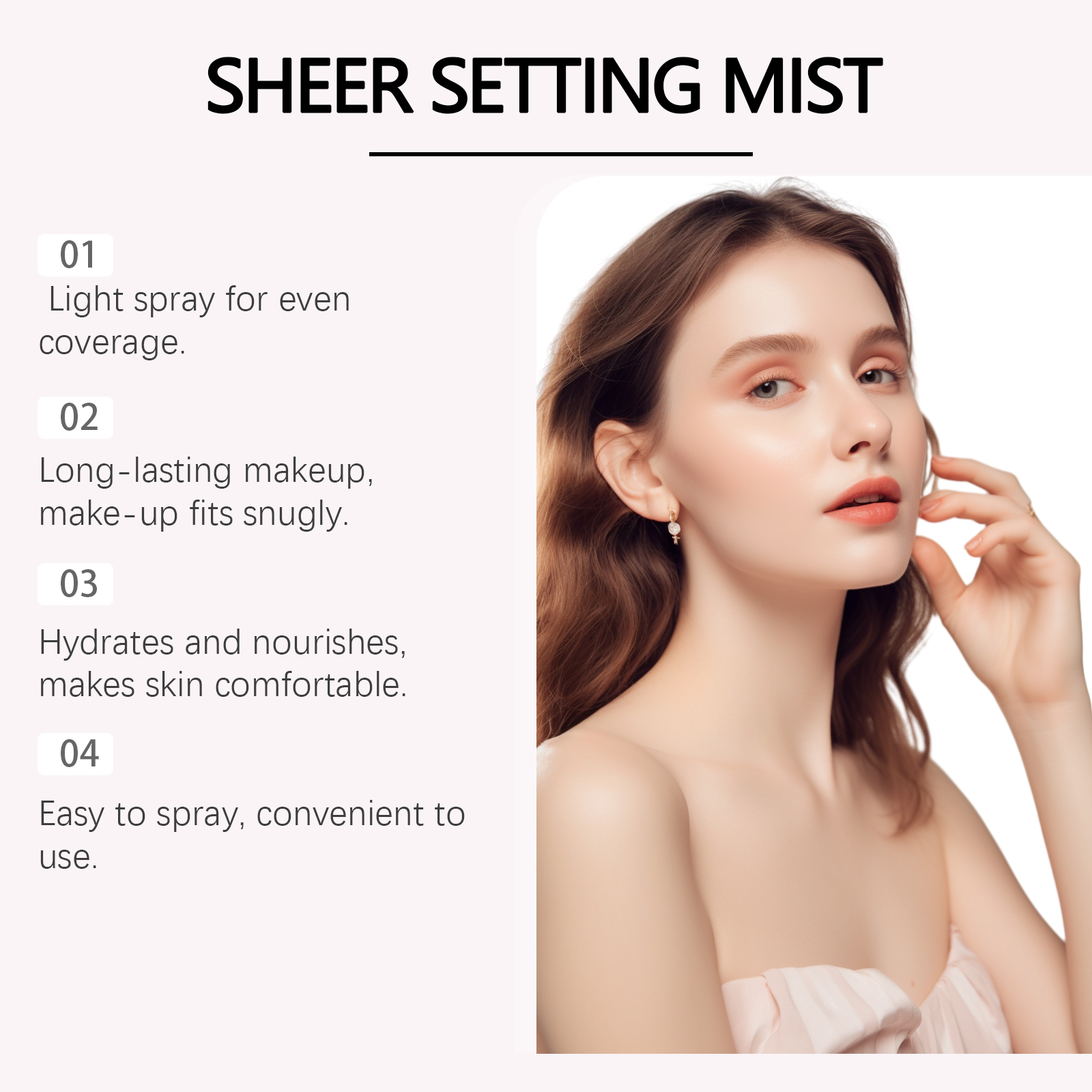 Fixing Moisturizing Protection Spray Lightweight Oilcontrol Longlasting Matte Natural Mist Antismudge Facial Skin Daily Makeup Stabilizing