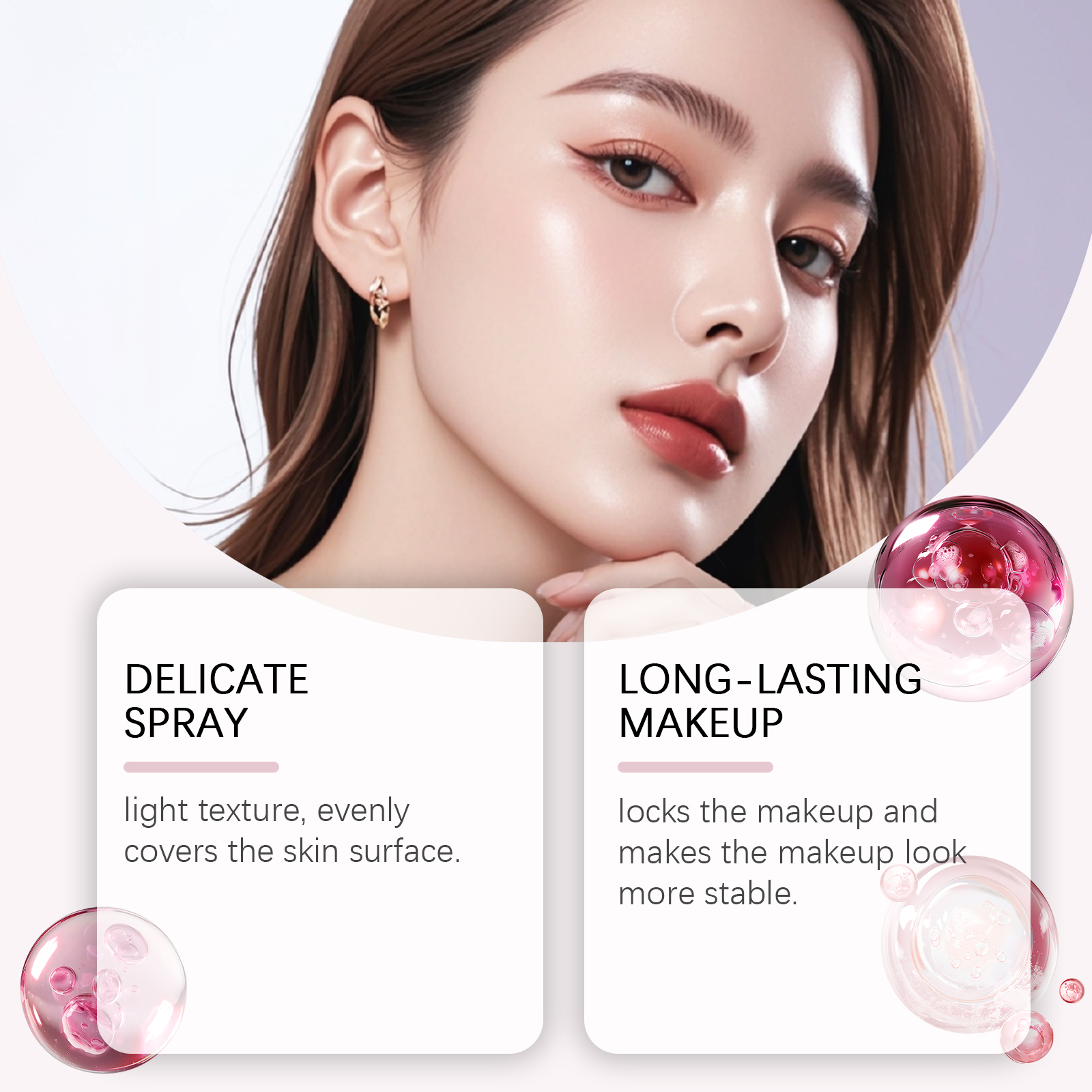 Fixing Moisturizing Protection Spray Lightweight Oilcontrol Longlasting Matte Natural Mist Antismudge Facial Skin Daily Makeup Stabilizing