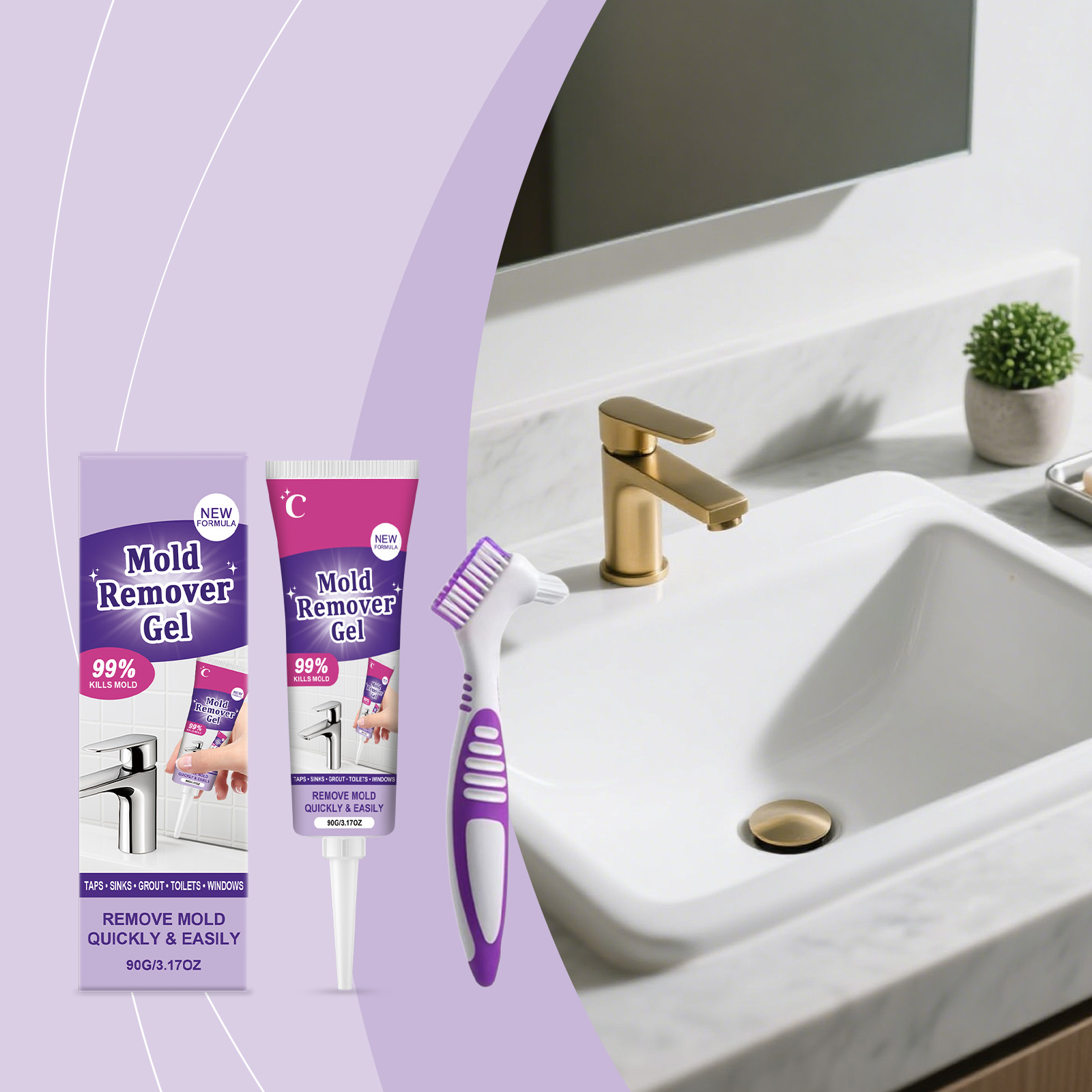 Clean Gel Multi Purpose Daily Convenient Nozzle Pack Stain Removing Purify Household Tile Sealing Ring Gap Dirt Clear