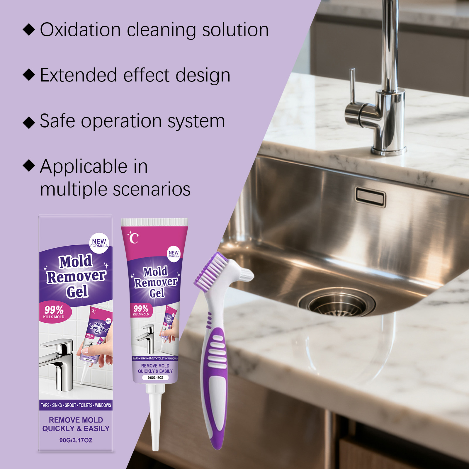 Clean Gel Multi Purpose Daily Convenient Nozzle Pack Stain Removing Purify Household Tile Sealing Ring Gap Dirt Clear