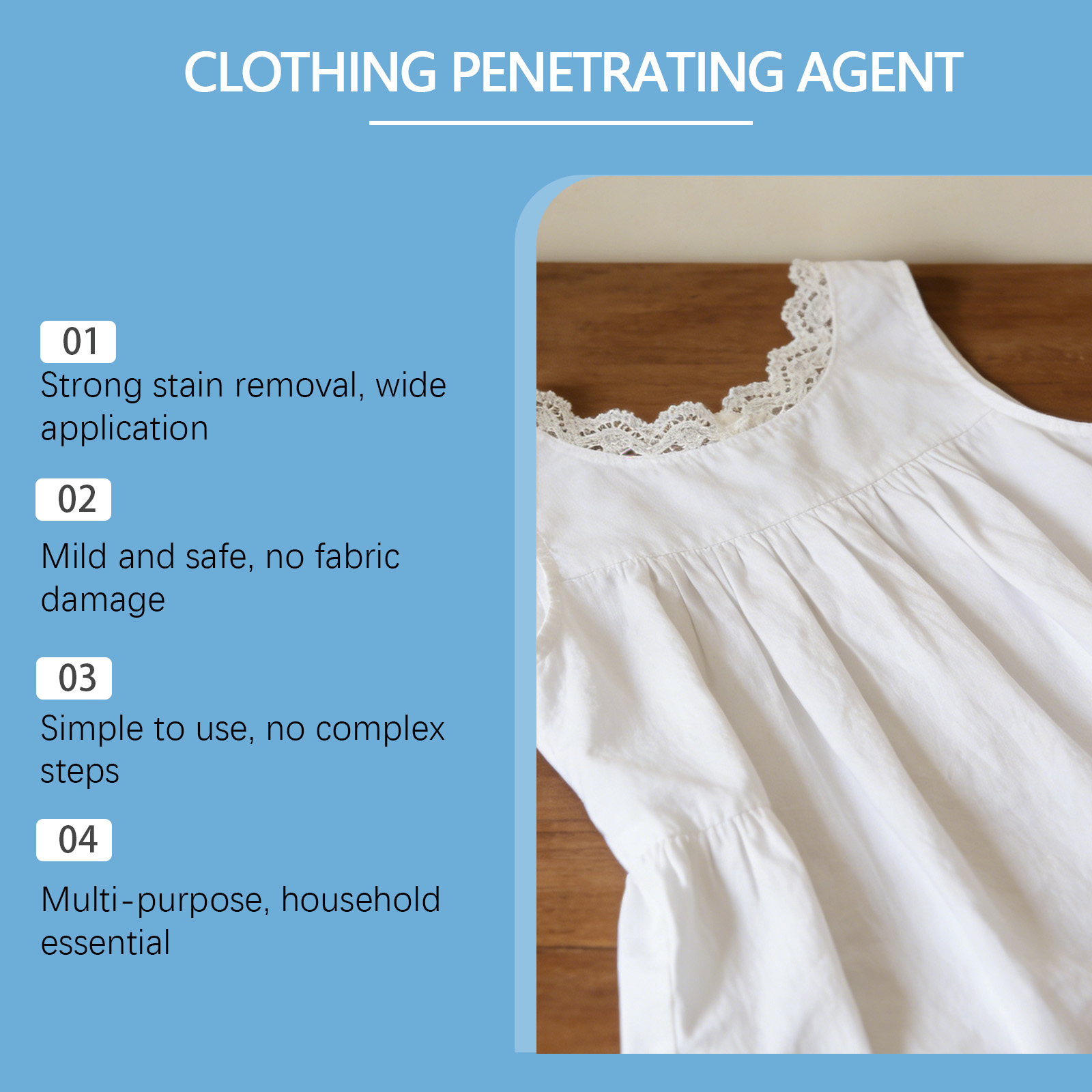 Fabric Stain Remover Daily Household Mild Gentle Clean Garment Refresh