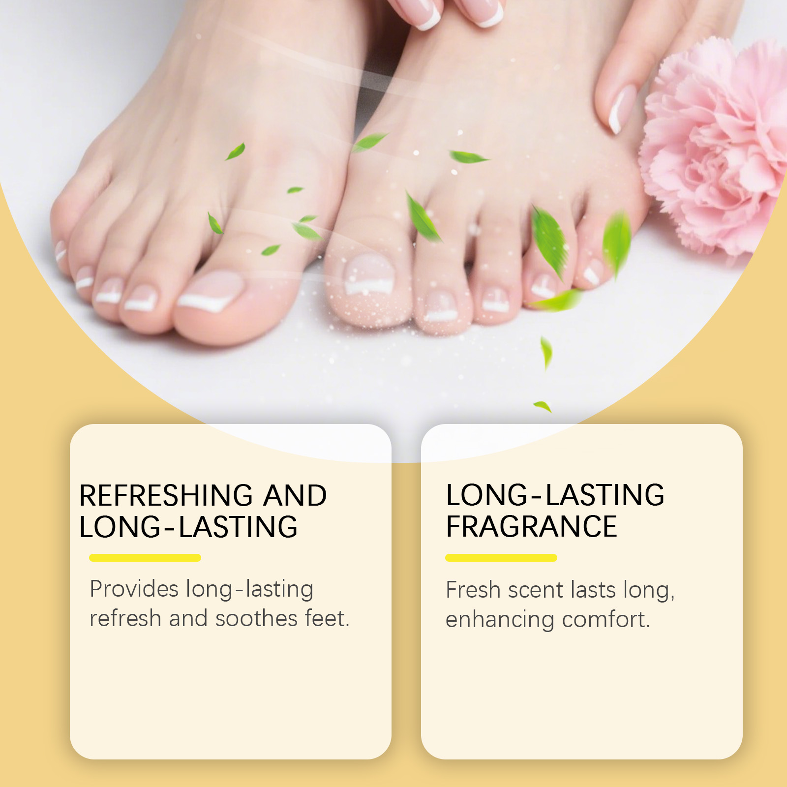 Refreshing Foot Spray Mild Moisturizing Comfortable Skin Fresh Non Sticky Convenient Spray Daily Foot Care Product
