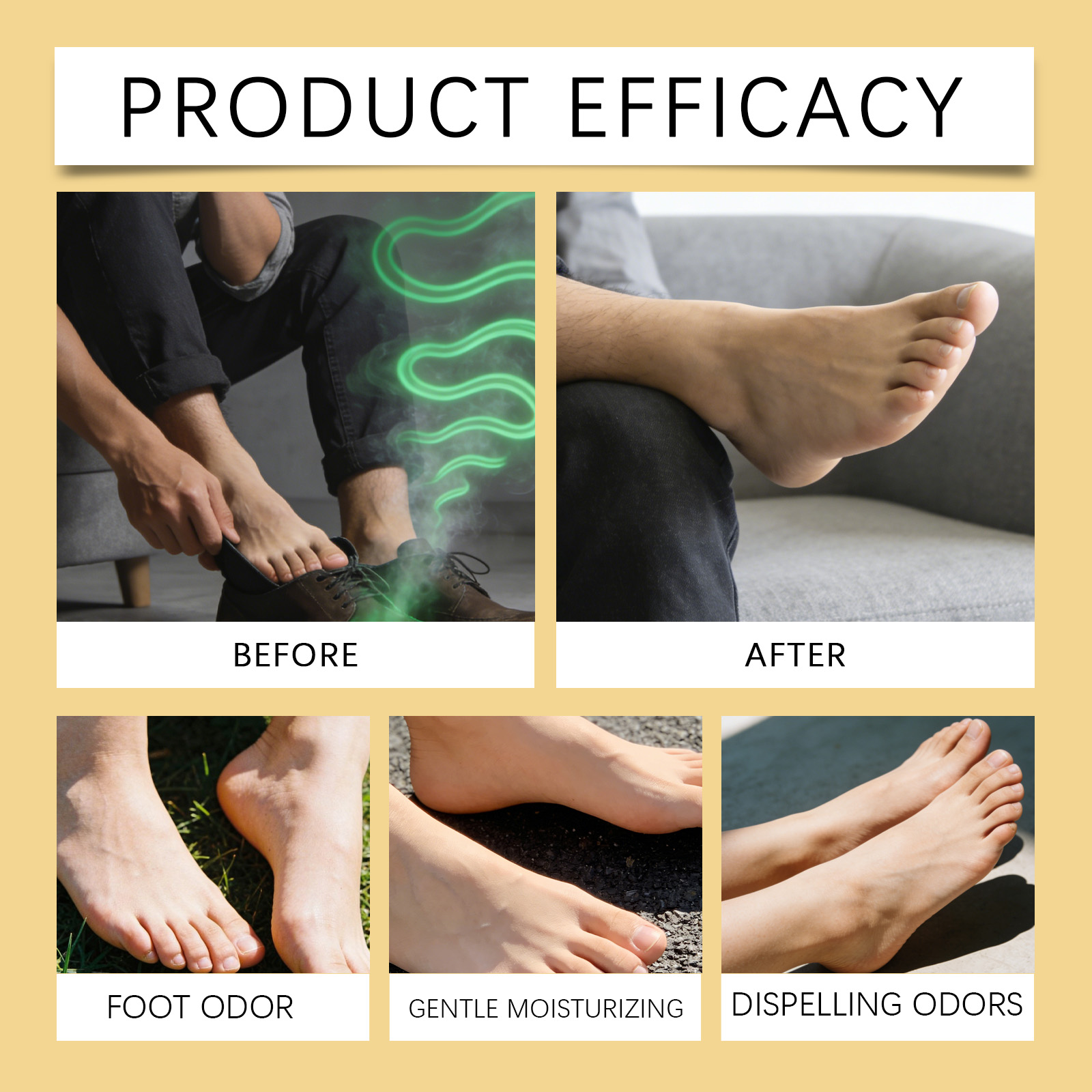 Refreshing Foot Spray Mild Moisturizing Comfortable Skin Fresh Non Sticky Convenient Spray Daily Foot Care Product