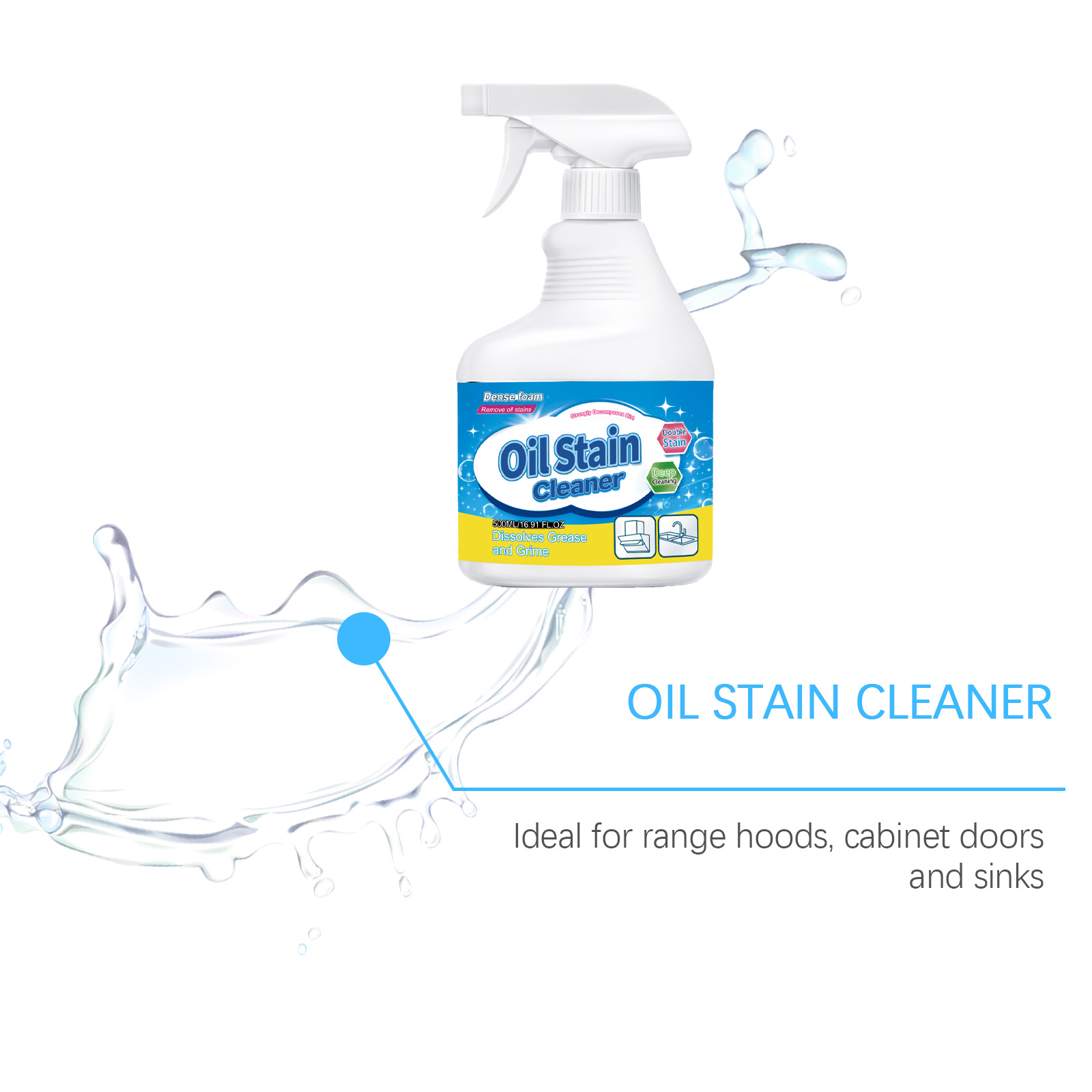 Daily Household Grease Cleaner Remove Oil Stains Dirt For Kitchen Range Hood Stove Surfaces