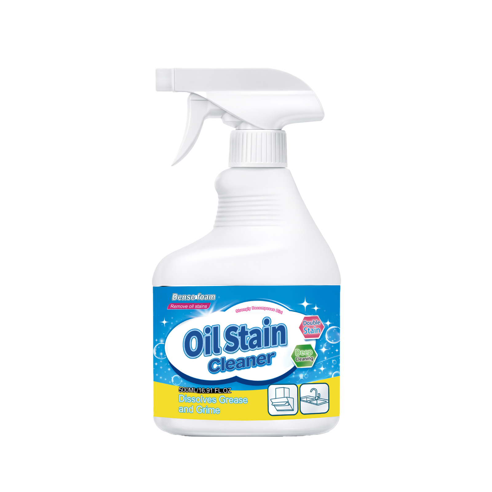 Daily Household Grease Cleaner Remove Oil Stains Dirt For Kitchen Range Hood Stove Surfaces
