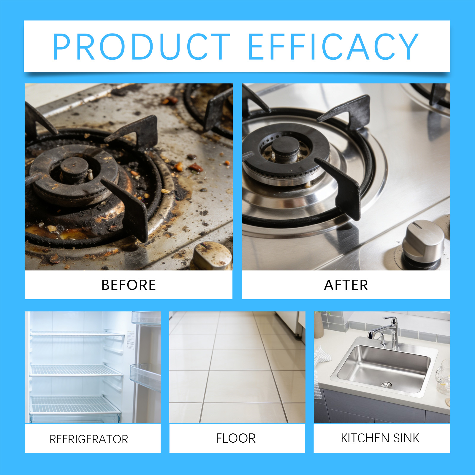 Daily Household Grease Cleaner Remove Oil Stains Dirt For Kitchen Range Hood Stove Surfaces