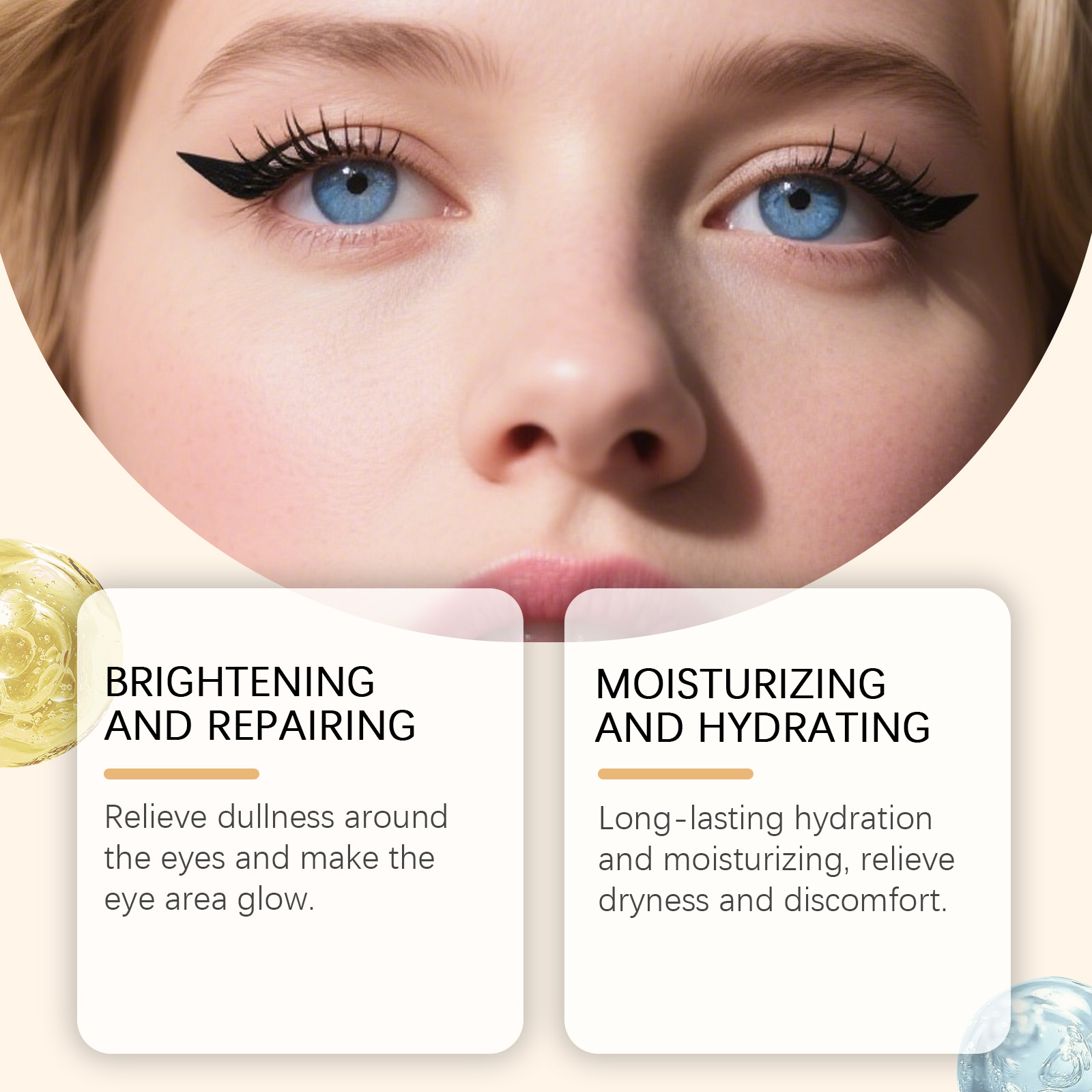 Retinol Moisturizing Eye Cream Nourishes Hydrates Light Gentle Skin Around Eyes Apply Massage Daily Care