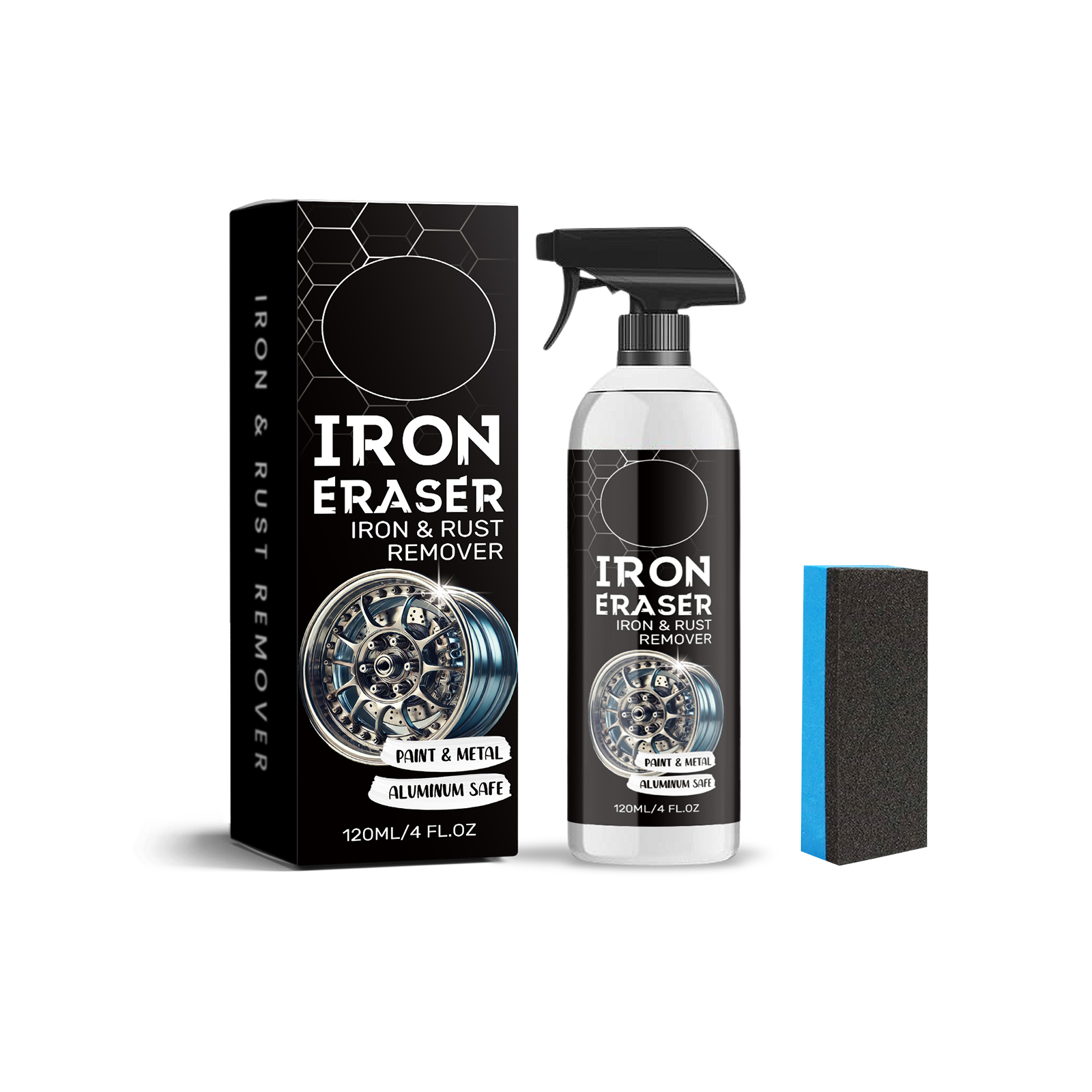 Car Rust Remover Cleaner Gentle Safe For Paint Metal Surface Stain Removal