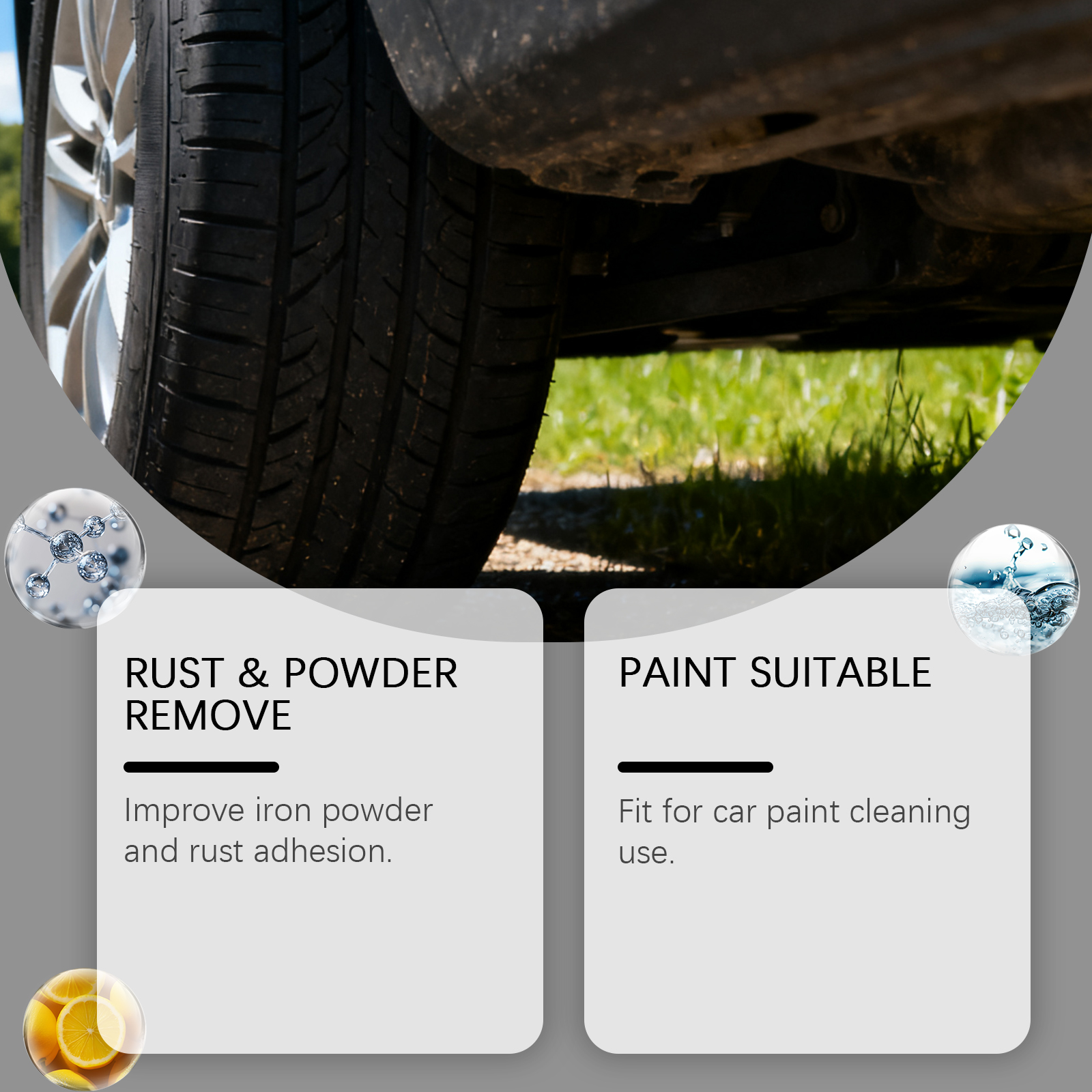 Car Rust Remover Cleaner Gentle Safe For Paint Metal Surface Stain Removal