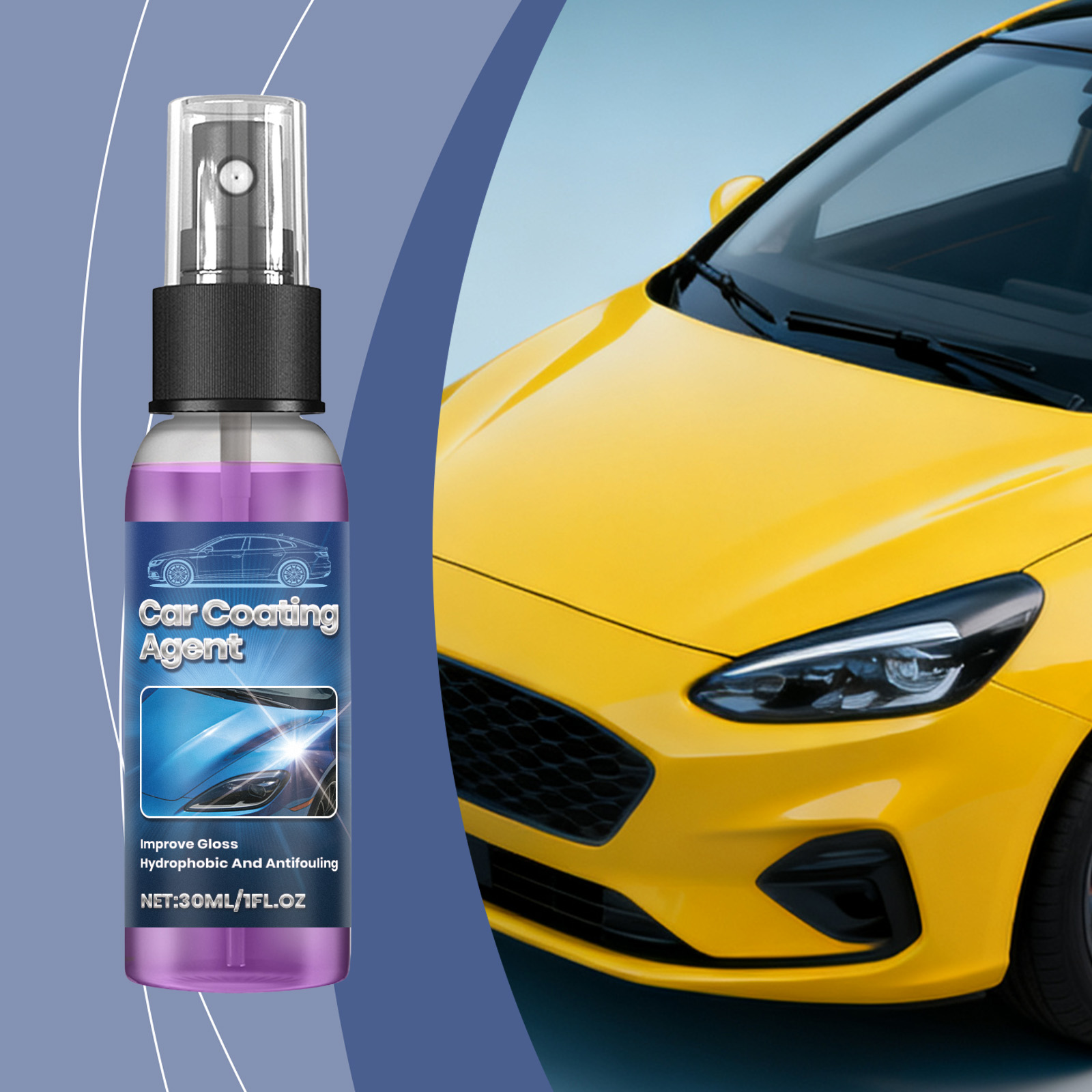 Car Coating Agent Mild Cleansing Automobile Paint Surface Body Gloss Renovation Waterproof External Care Coating Agent
