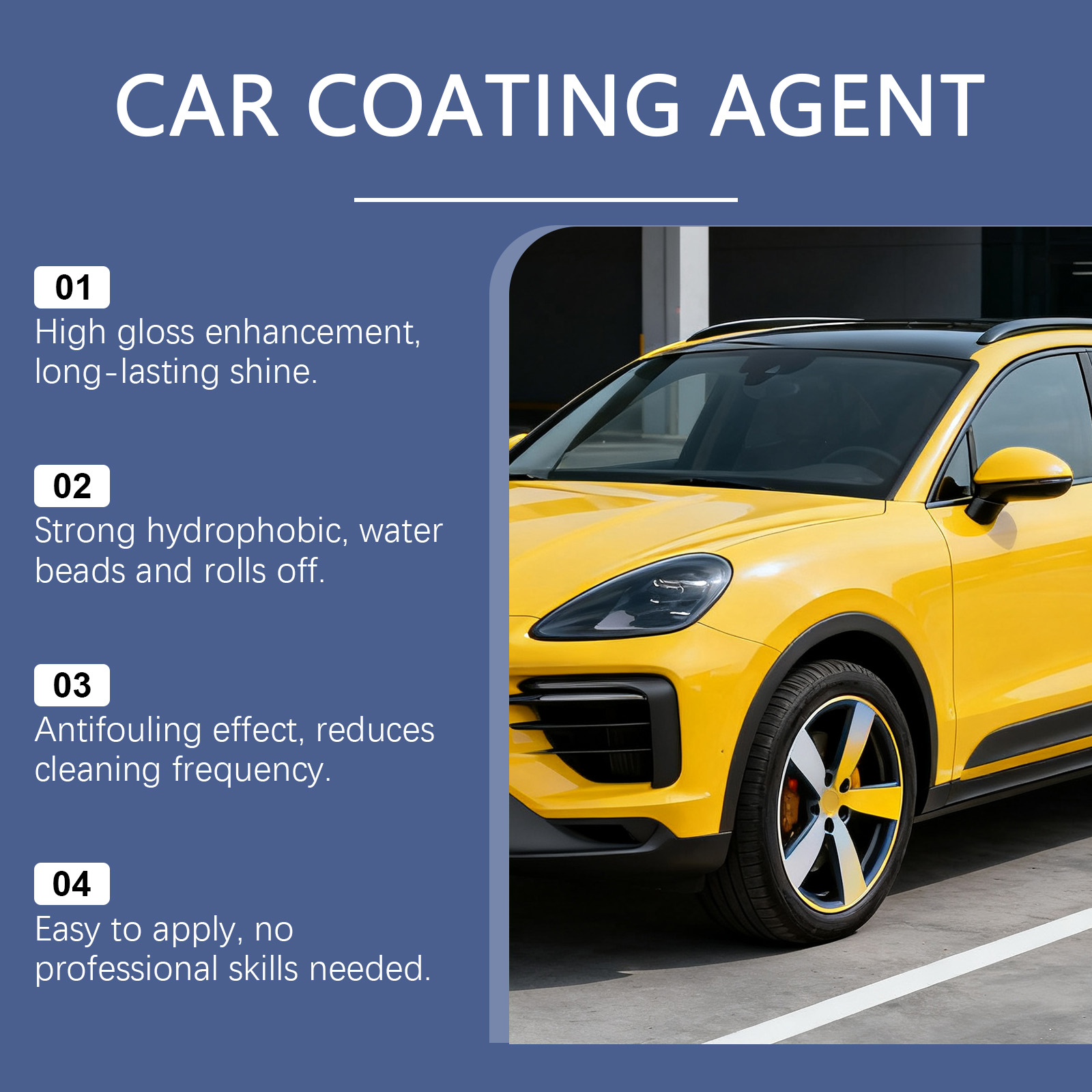 Car Coating Agent Mild Cleansing Automobile Paint Surface Body Gloss Renovation Waterproof External Care Coating Agent
