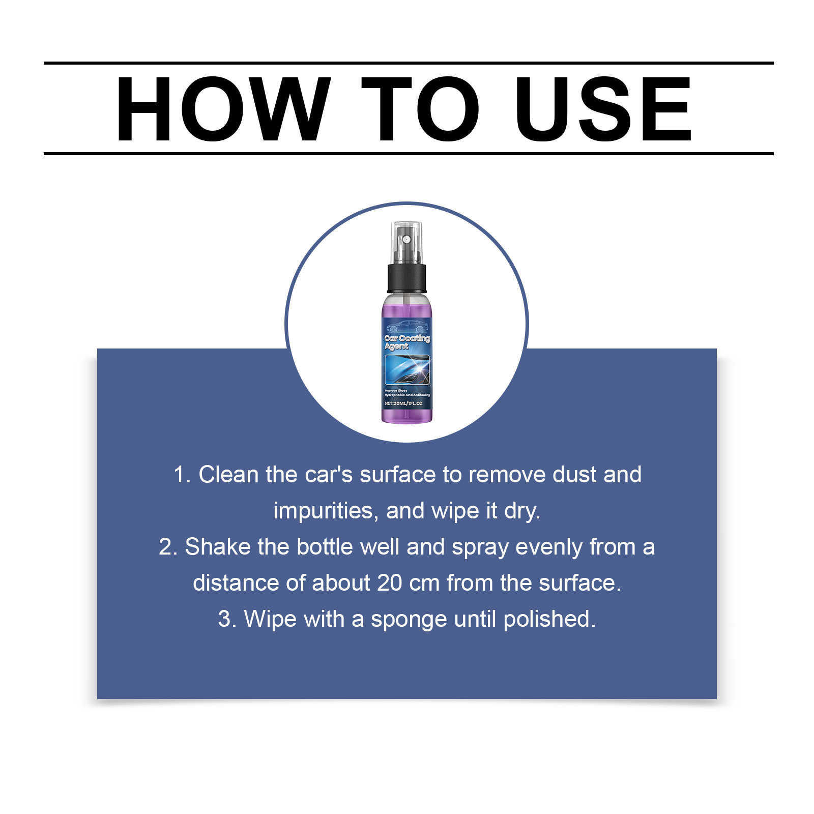 Car Coating Agent Mild Cleansing Automobile Paint Surface Body Gloss Renovation Waterproof External Care Coating Agent
