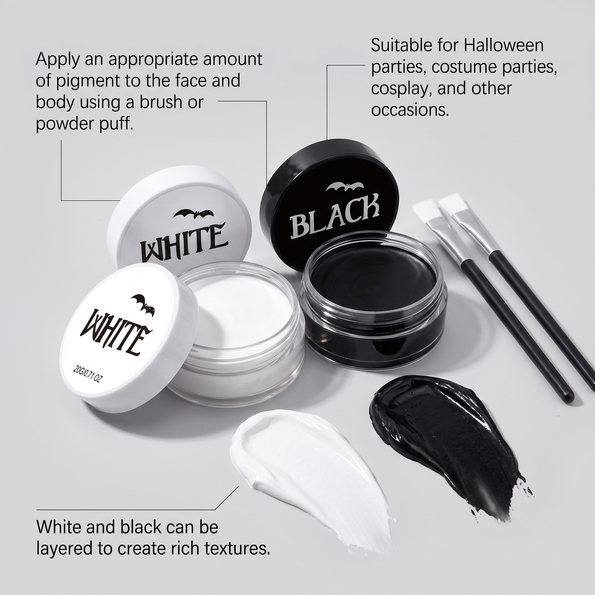 Halloween Vampire Clown Makeup Paint Pigment Creative Styling Holiday Party Stage Performance Cosmetic Tool