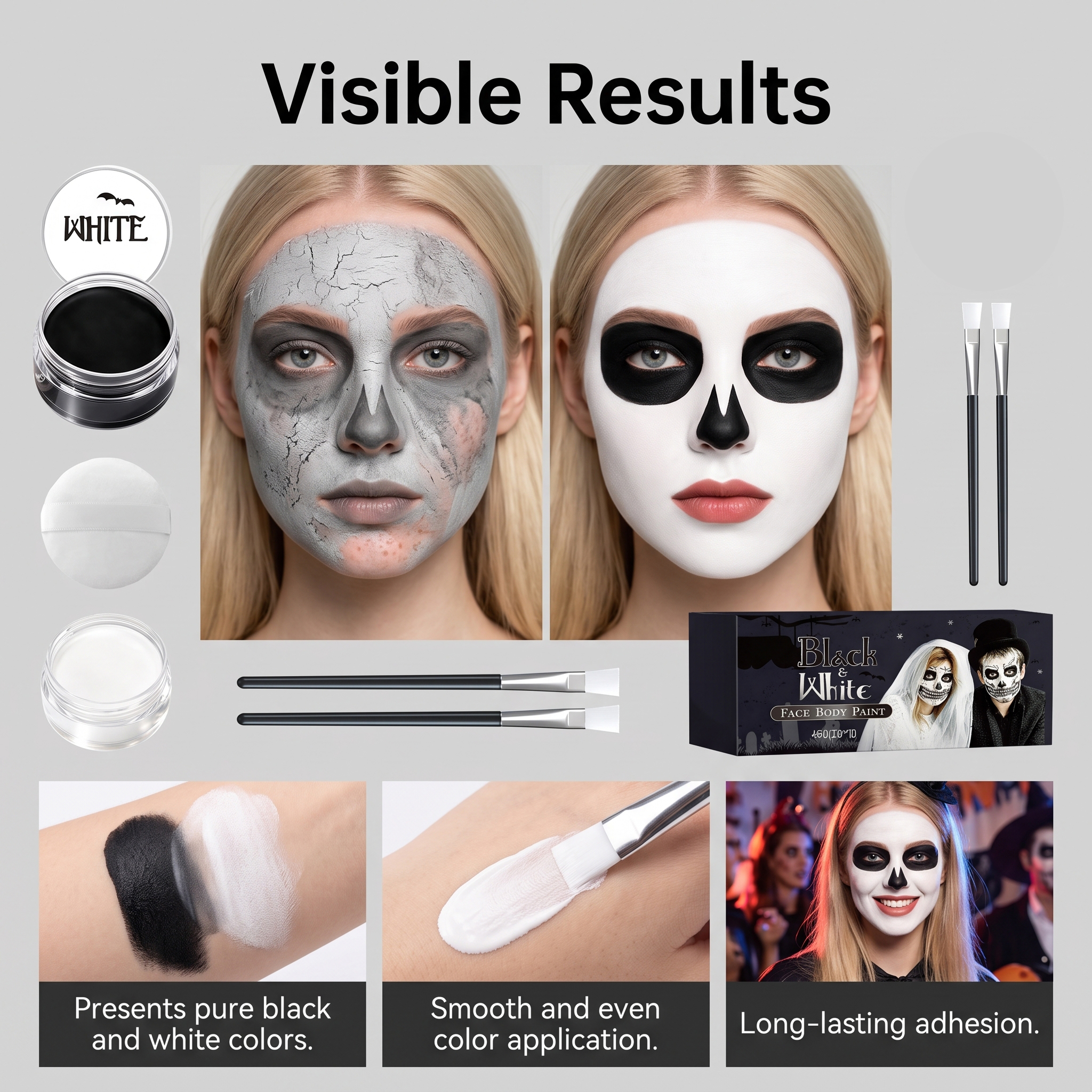 Halloween Vampire Clown Makeup Paint Pigment Creative Styling Holiday Party Stage Performance Cosmetic Tool