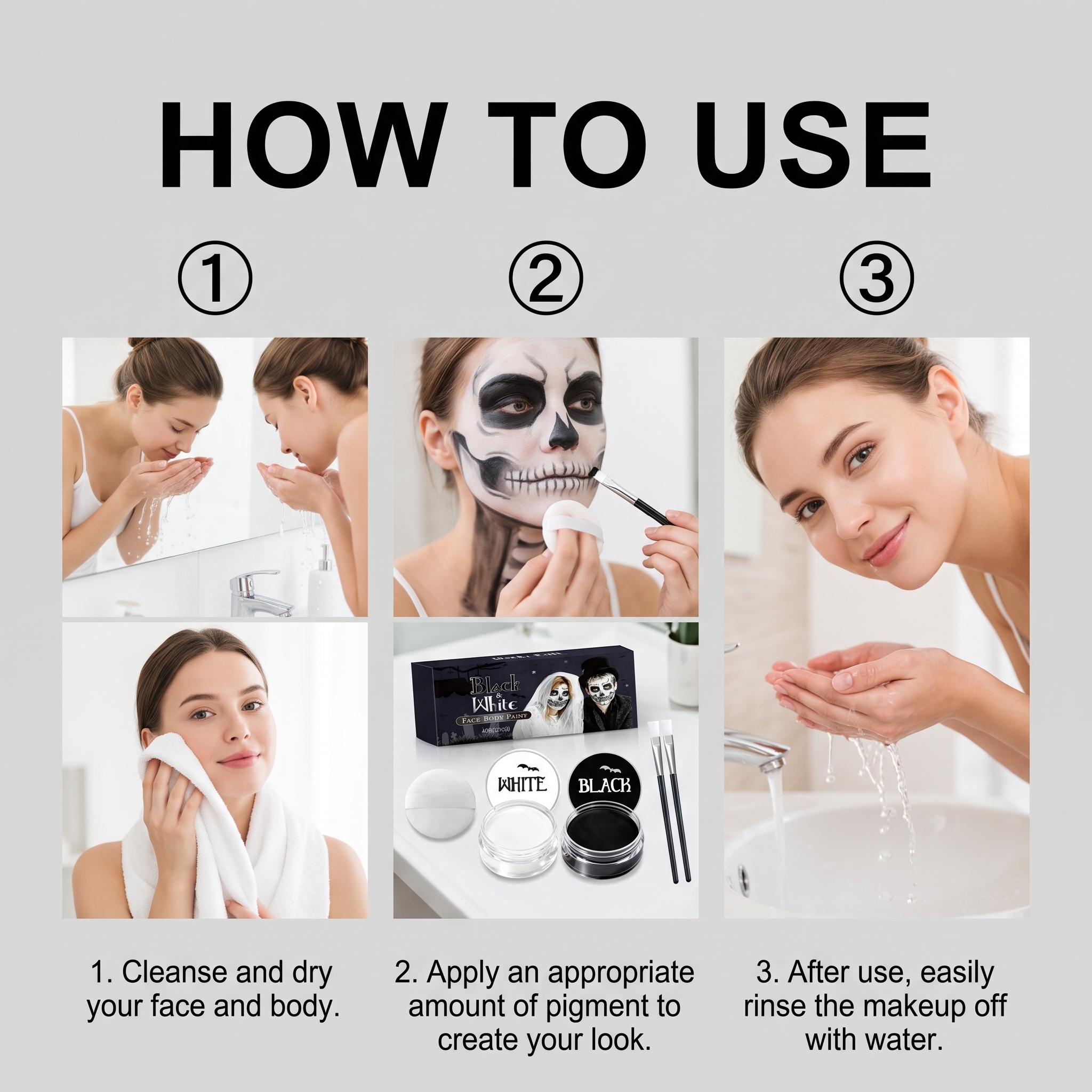 Halloween Vampire Clown Makeup Paint Pigment Creative Styling Holiday Party Stage Performance Cosmetic Tool