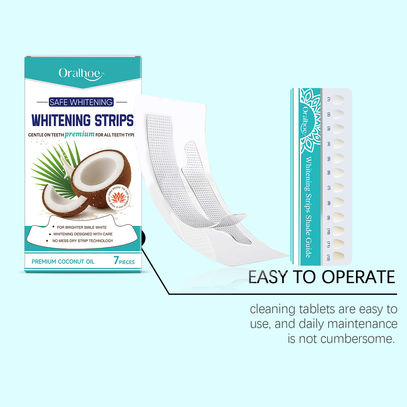 Teeth Strips With Mild Ingredients Clean Tooth Stains Naturally Brighten Freshen Oral Care