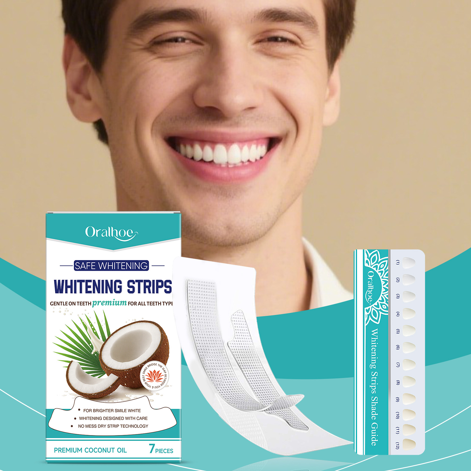 Teeth Strips With Mild Ingredients Clean Tooth Stains Naturally Brighten Freshen Oral Care